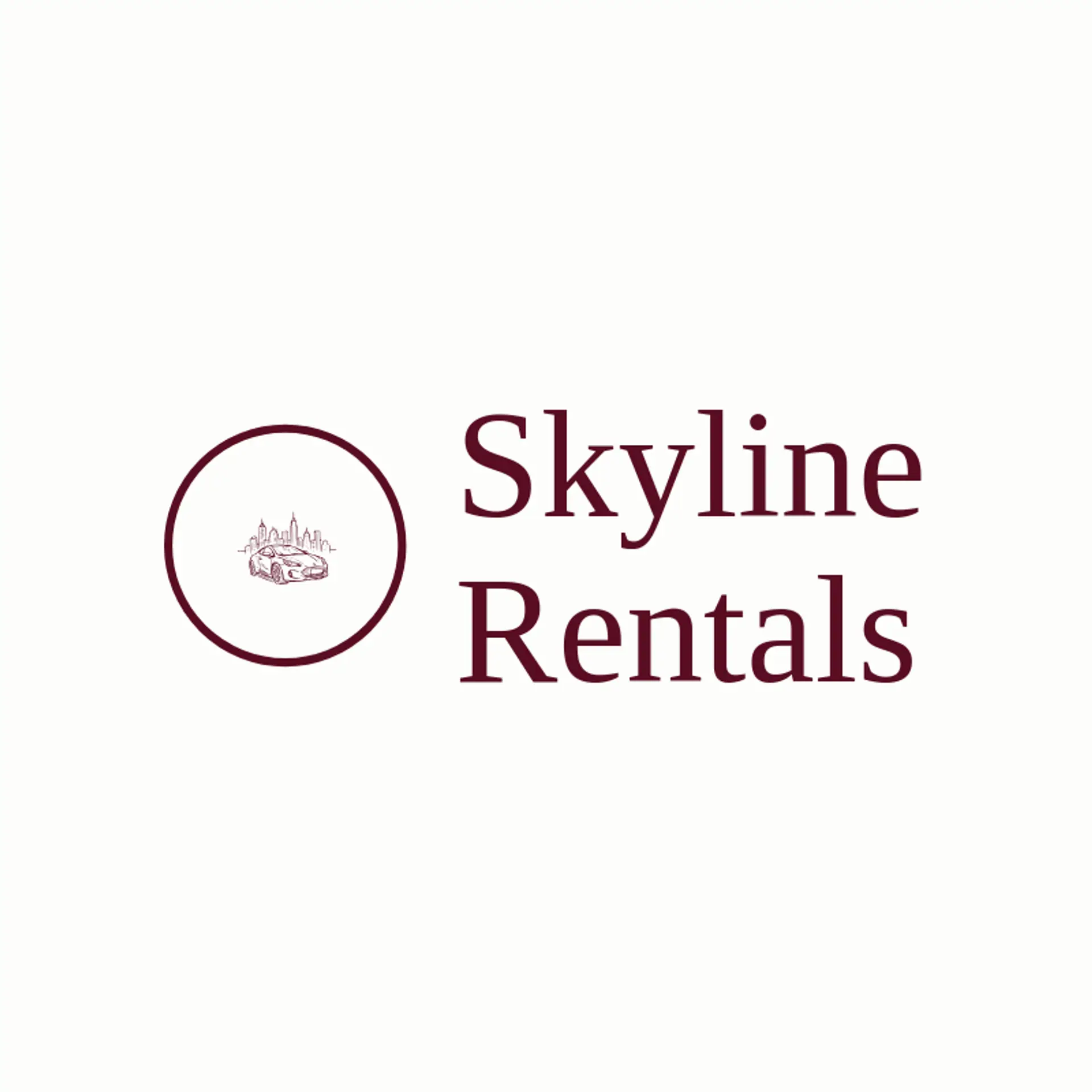 Skyline Rentals logo for car rental