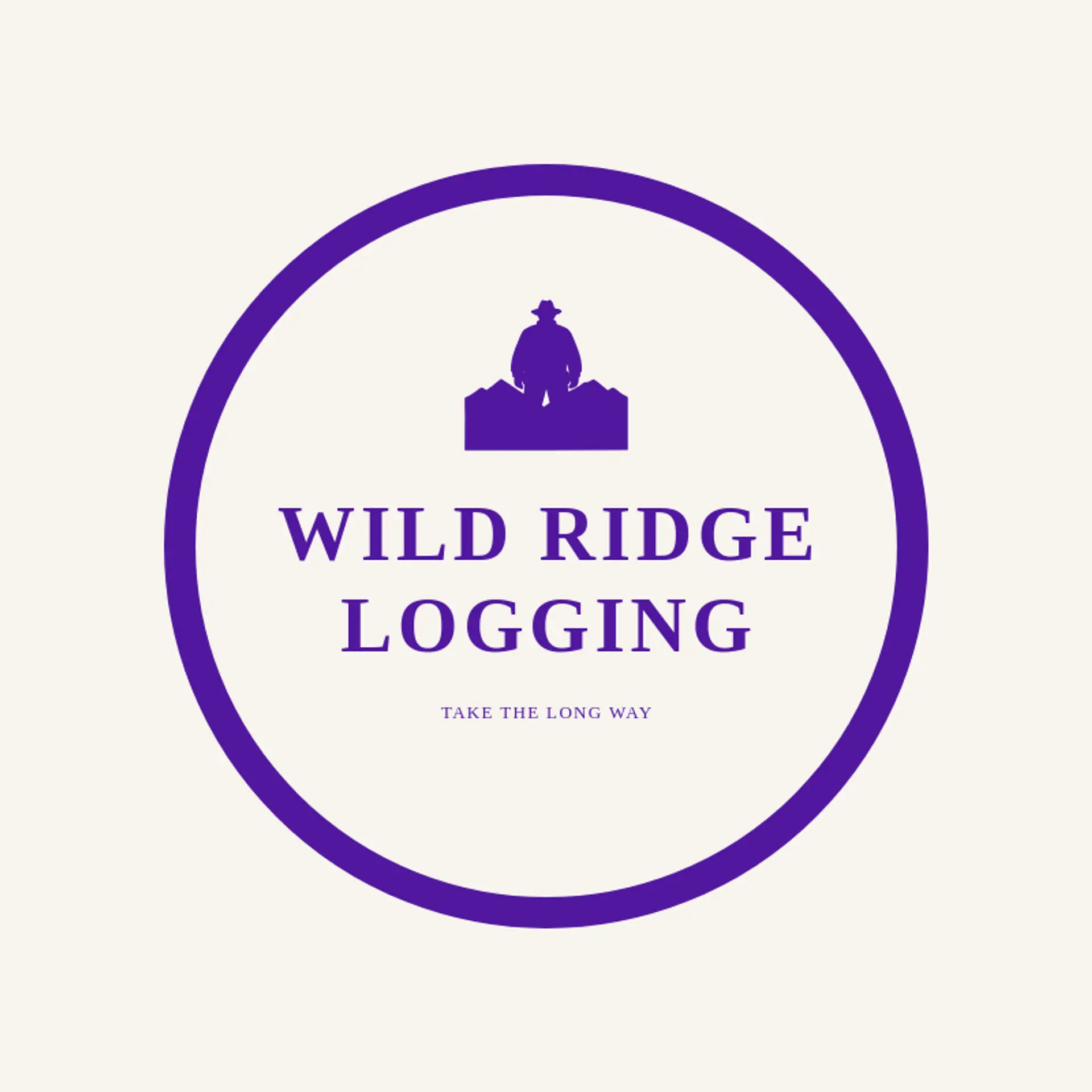 Wild Ridge Logging logo for lumberjack