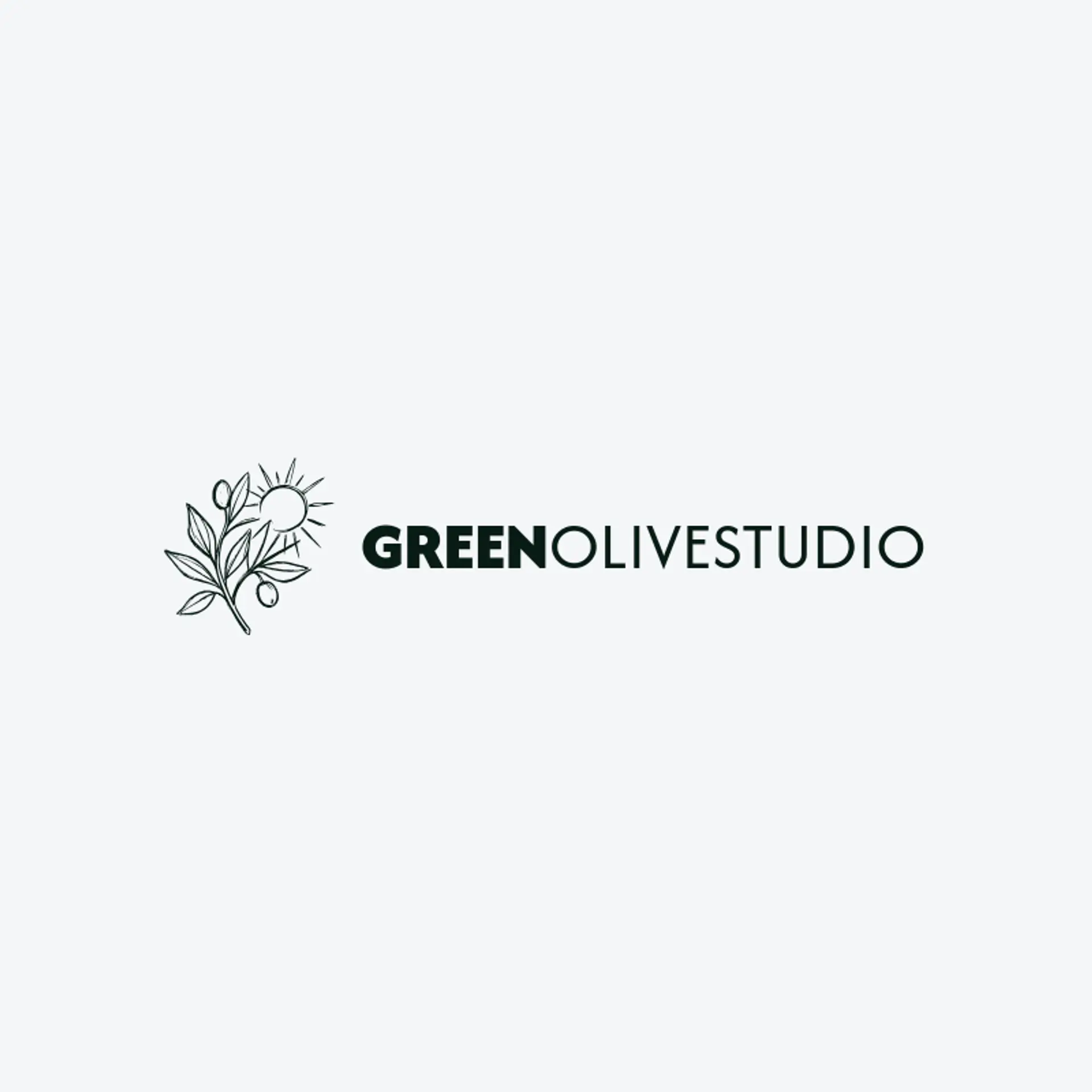 Green Olive Studio logo for arabic