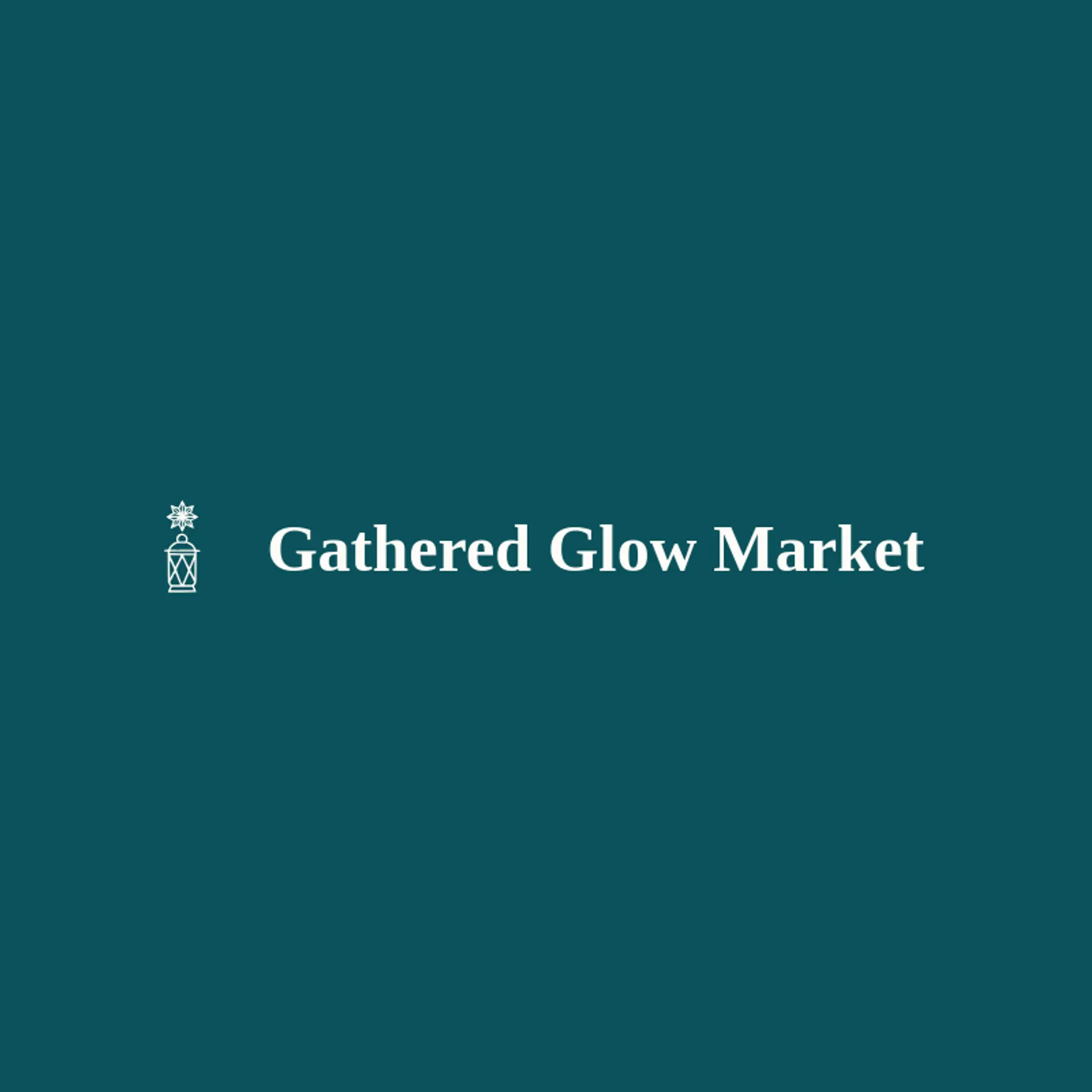 Gathered Glow Market logo for holiday