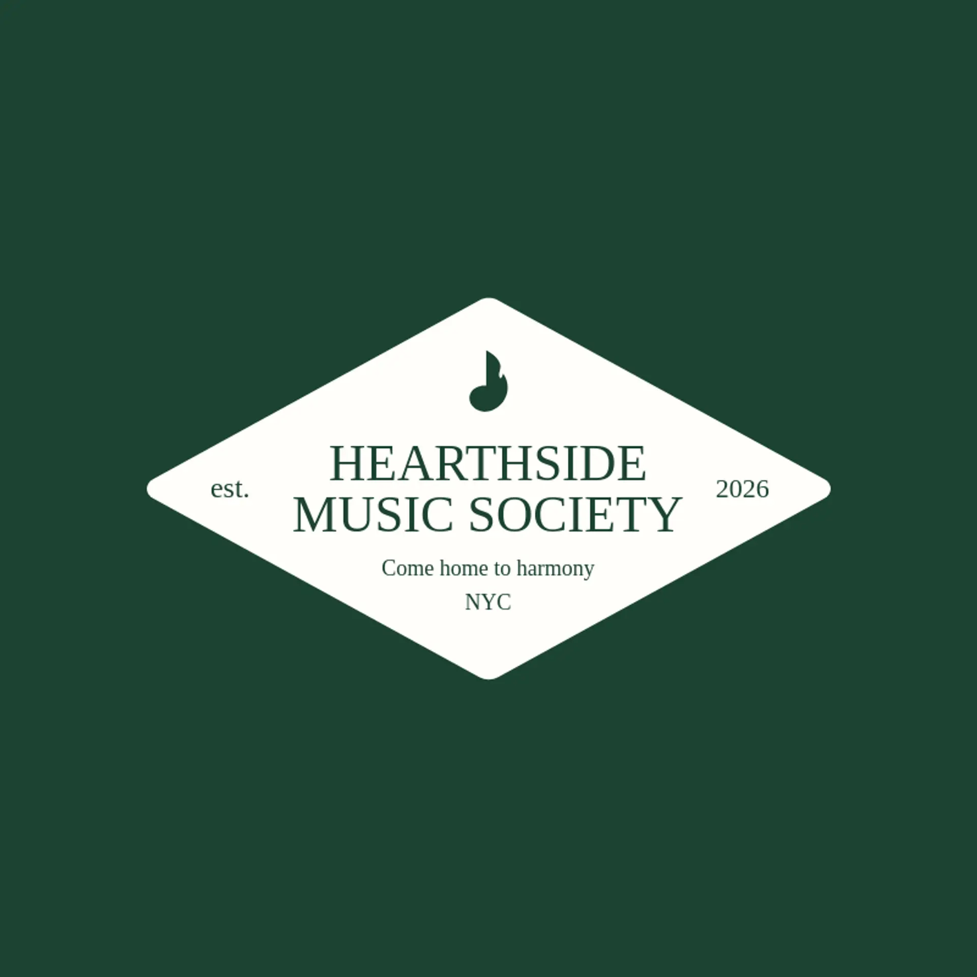 Hearthside Music Society logo for symphony