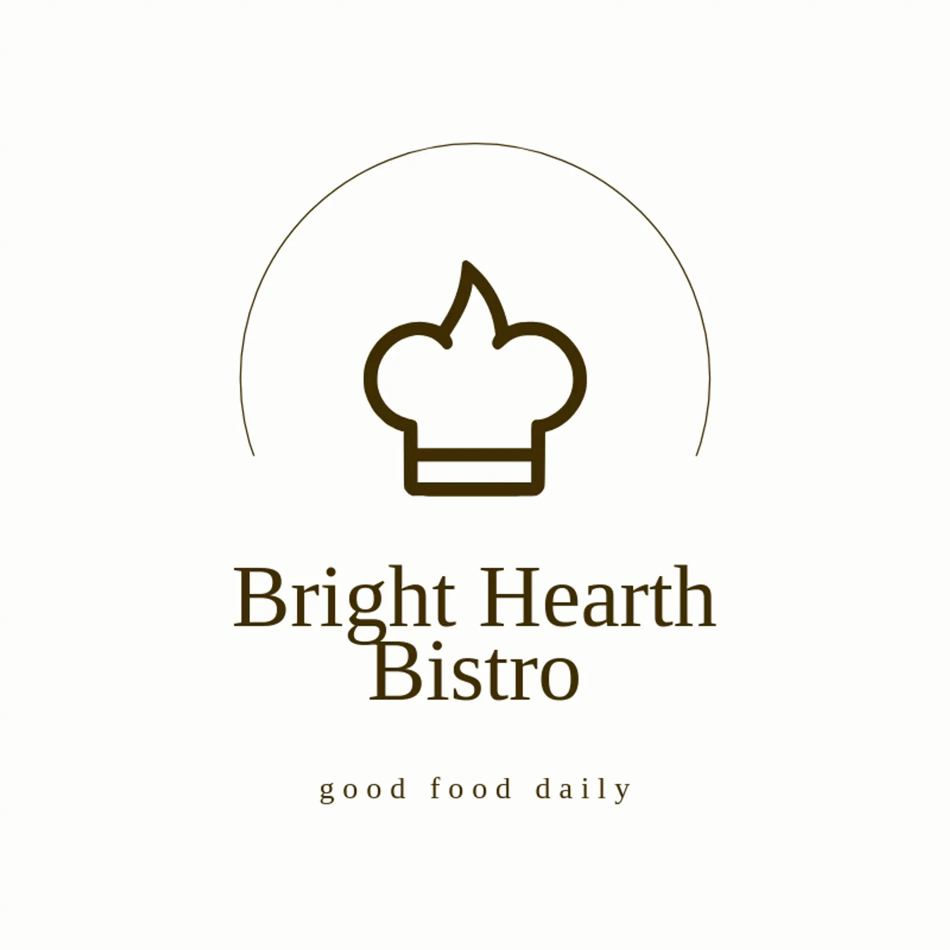 Bright Hearth Bistro logo for chef hat