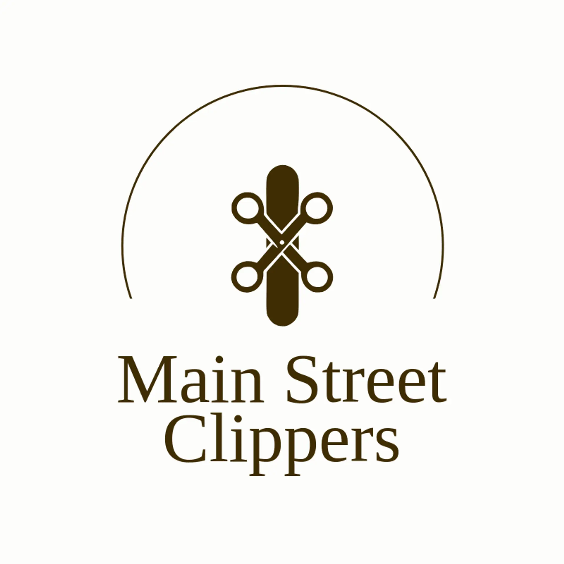 Main Street Clippers logo for barber pole