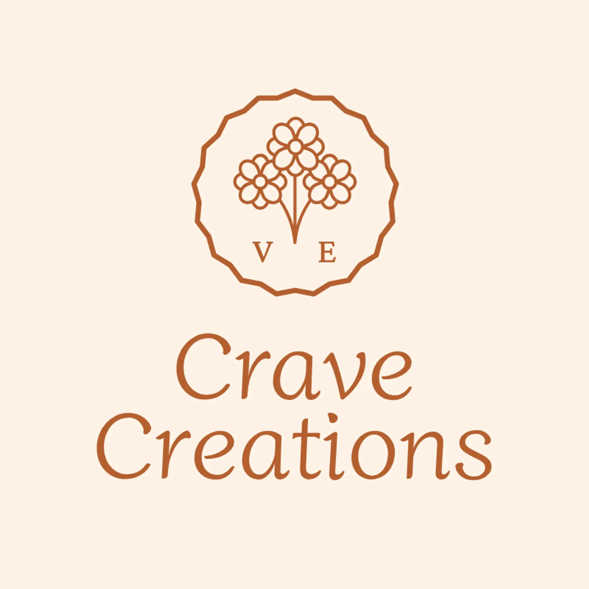 Crave Creations logo for creative bakery