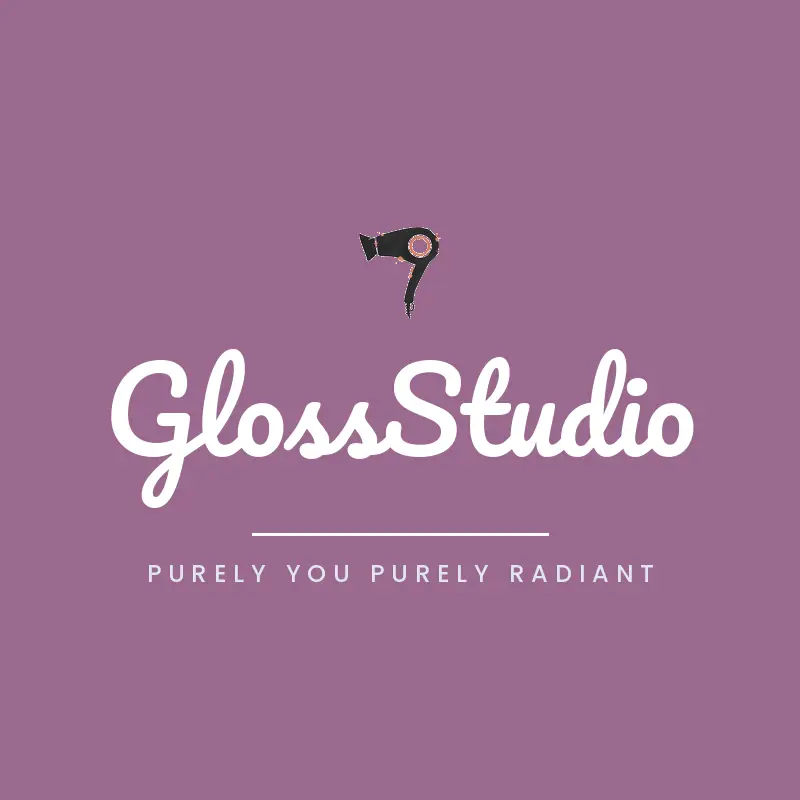 Hair dryer salon logo