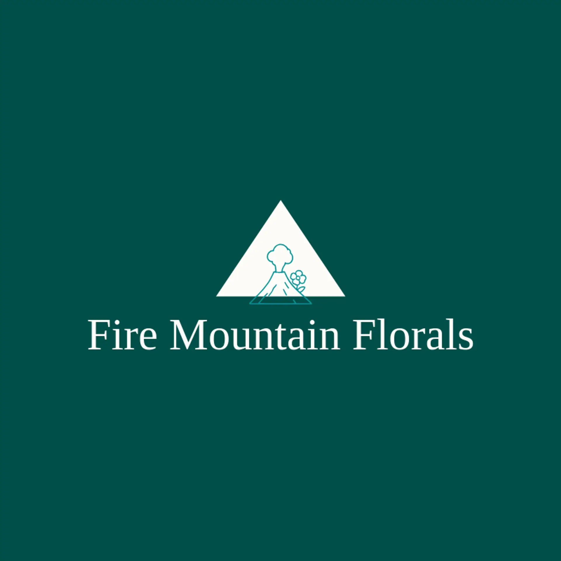 Fire Mountain Florals logo for volcano