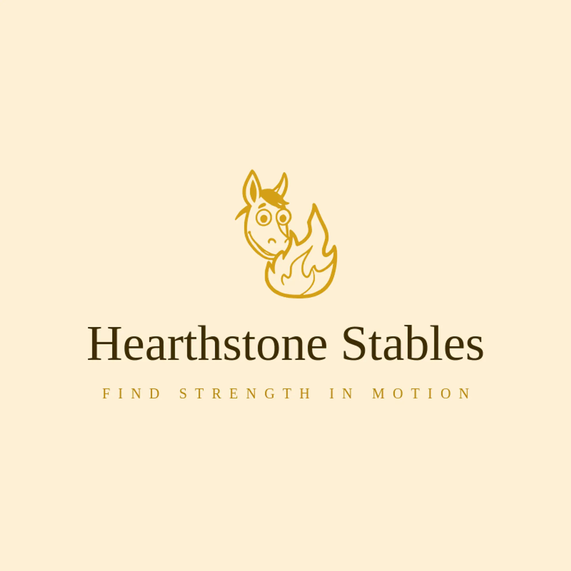 Hearthstone Stables logo for horse head