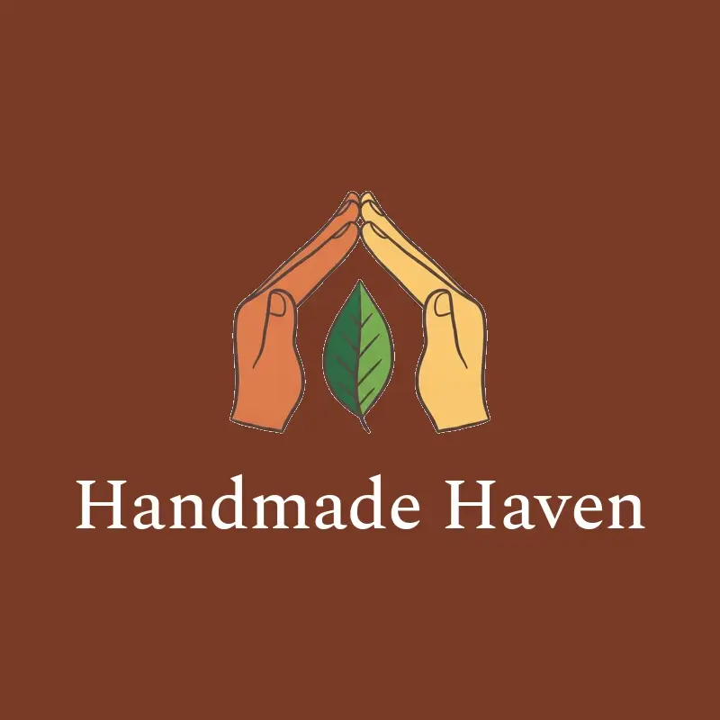The Etsy shop name Handmade Haven as a branded logo in an illustration style