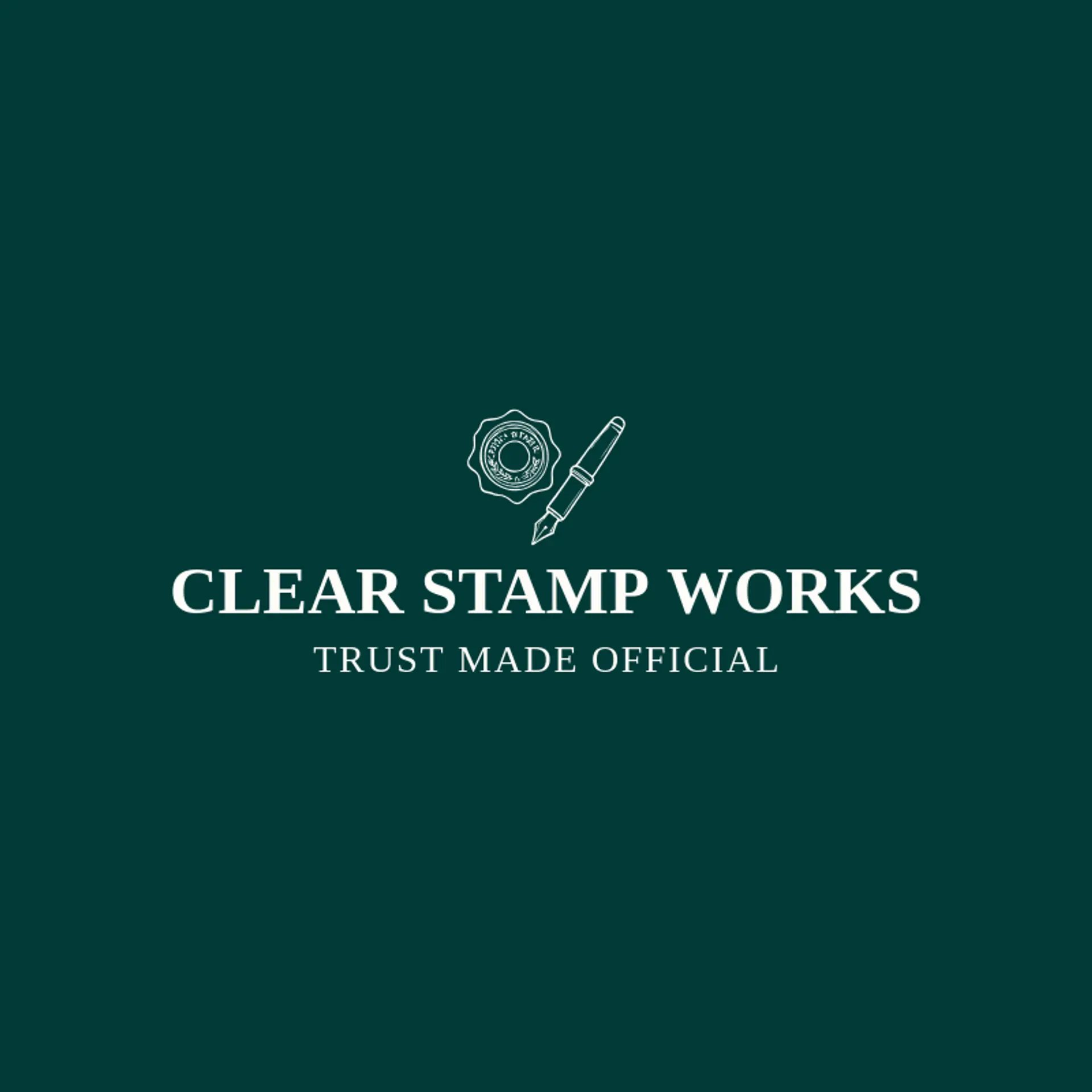 Clear Stamp Works logo for notary public