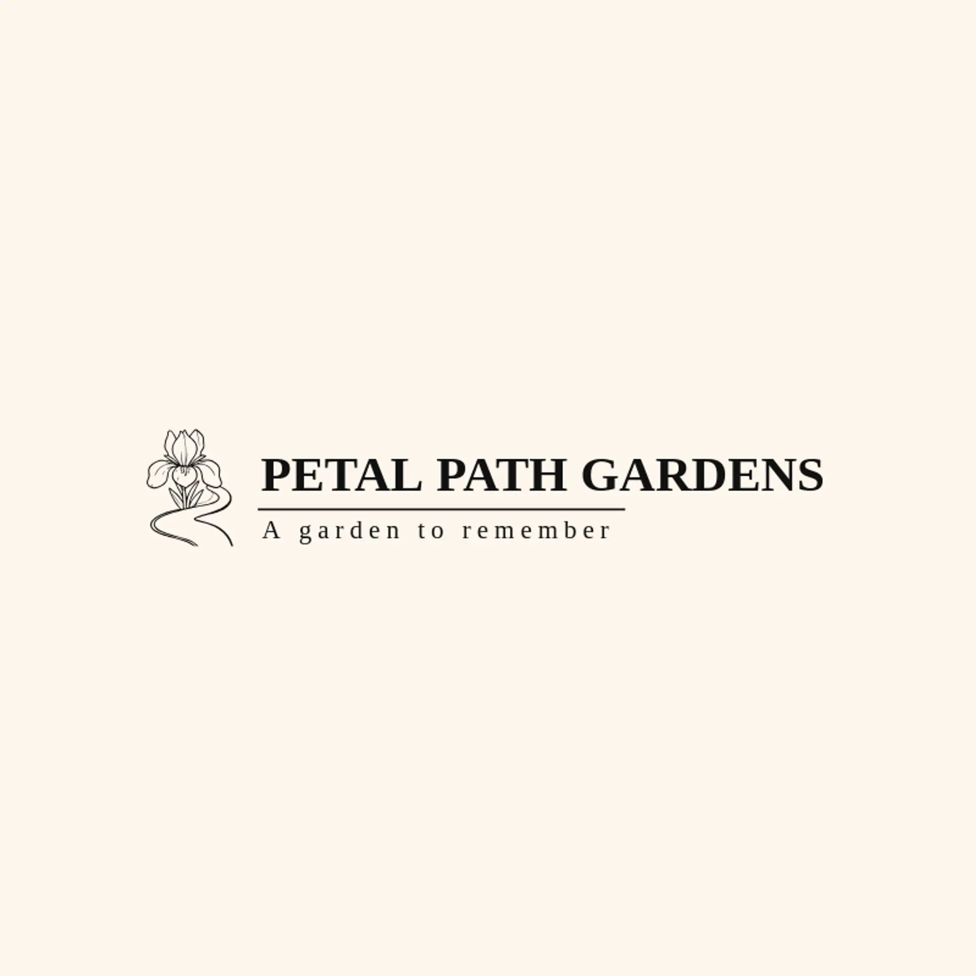 Petal Path Gardens logo for iris