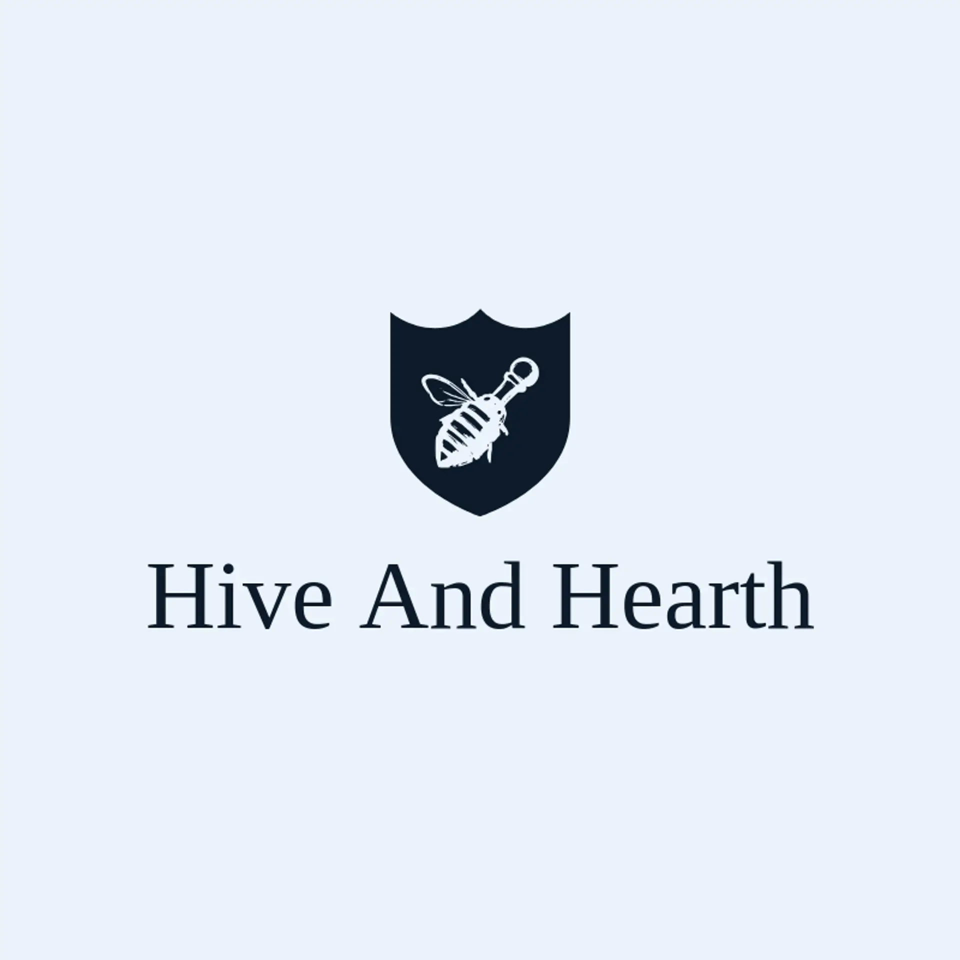 Hive and Hearth logo for honey bee