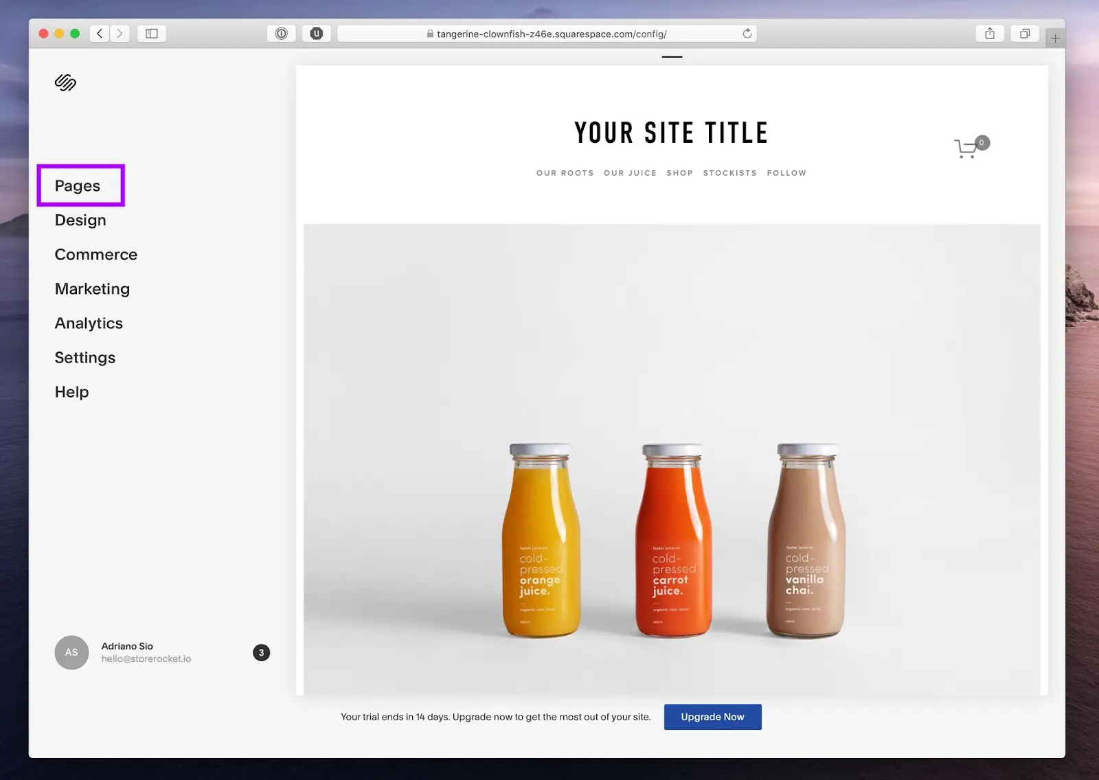 Squarespace template