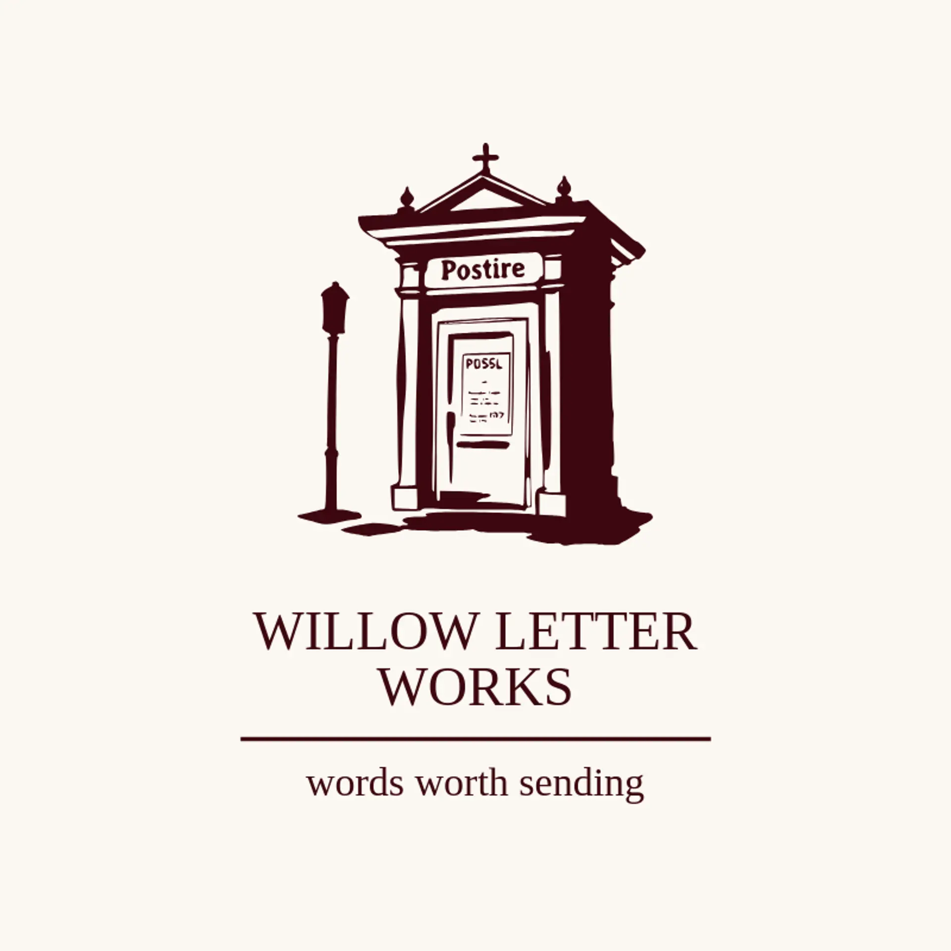 Willow Letter Works logo for post office