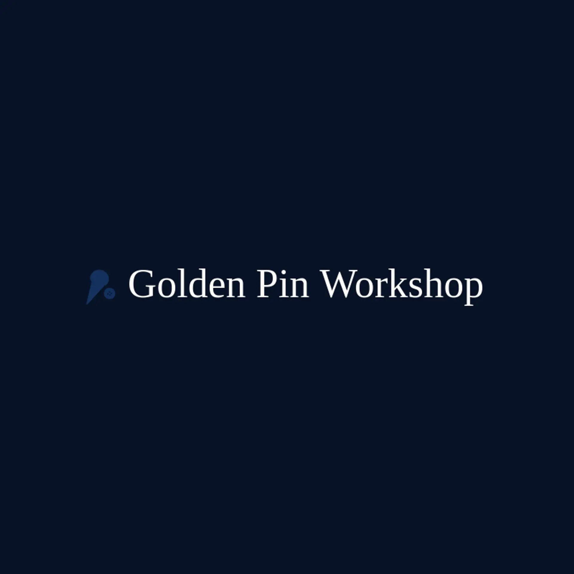 Golden Pin Workshop logo for handmade