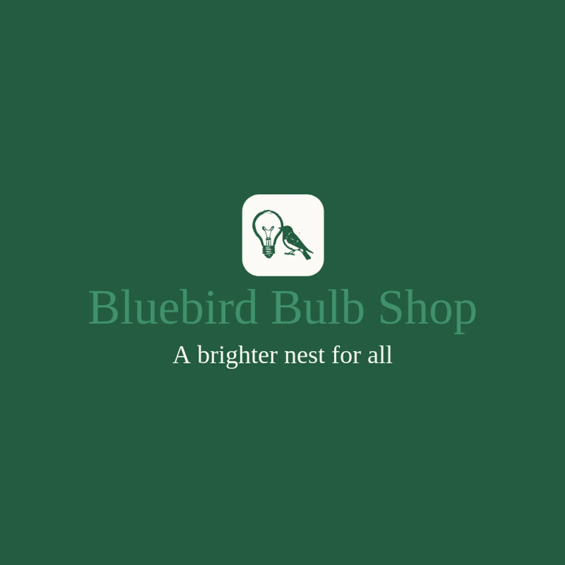 Bluebird Bulb Shop logo for lightbulb