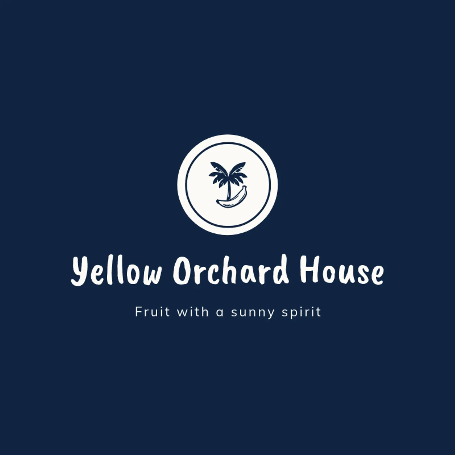 Yellow Orchard House logo for banana
