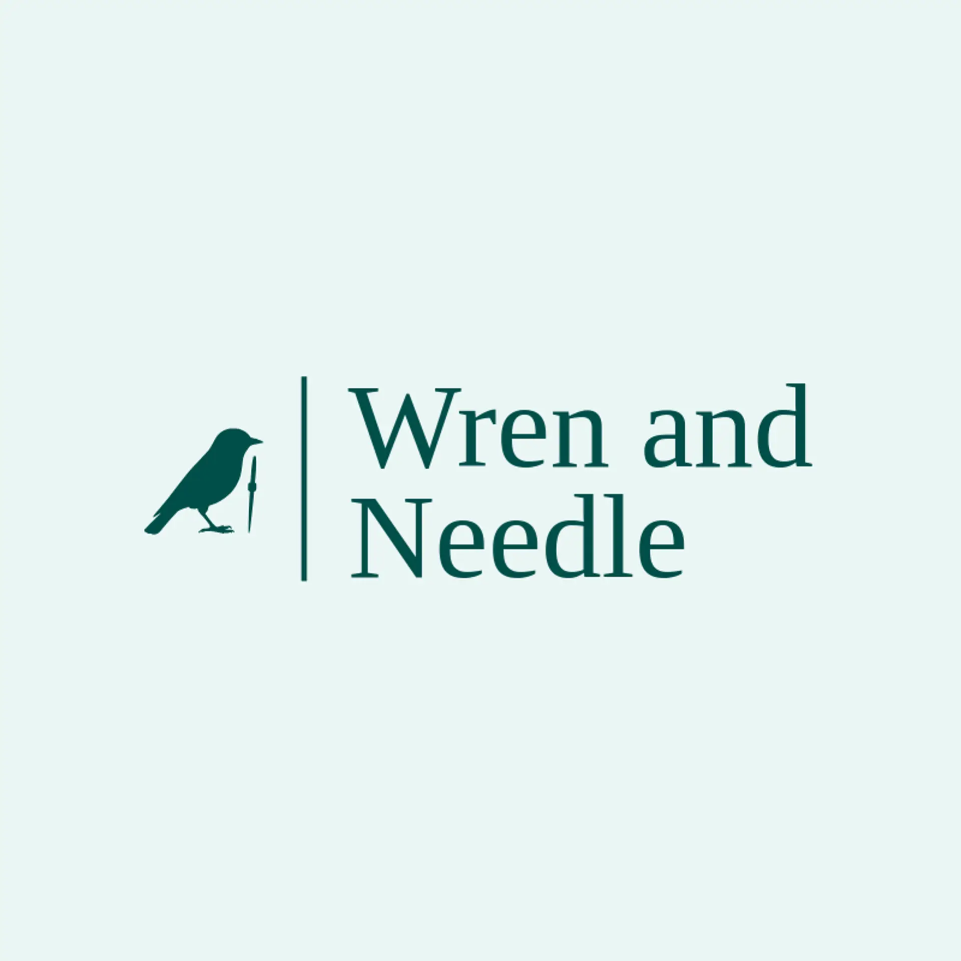 Wren and Needle logo for tattoo shop
