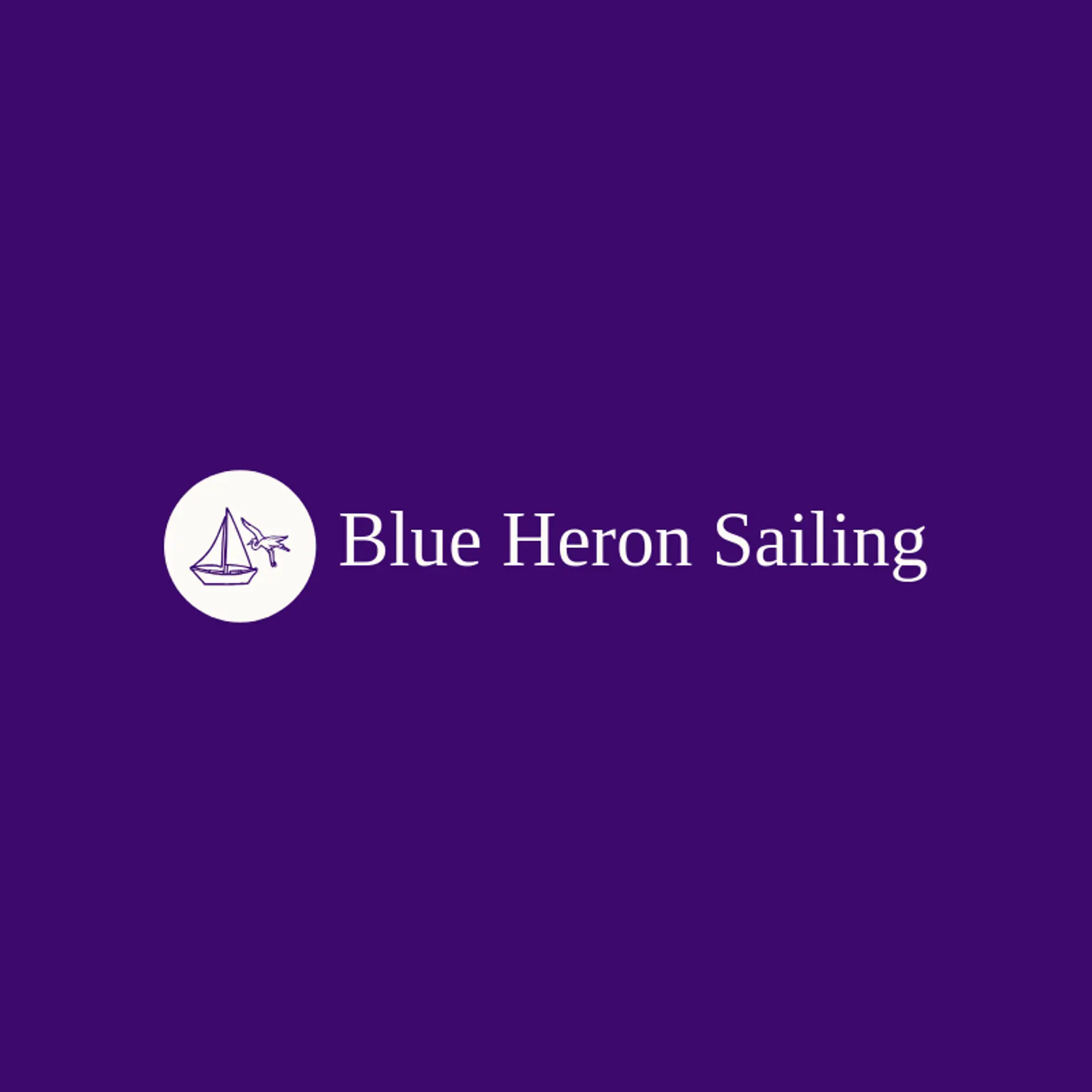 Blue Heron Sailing logo for sailboat
