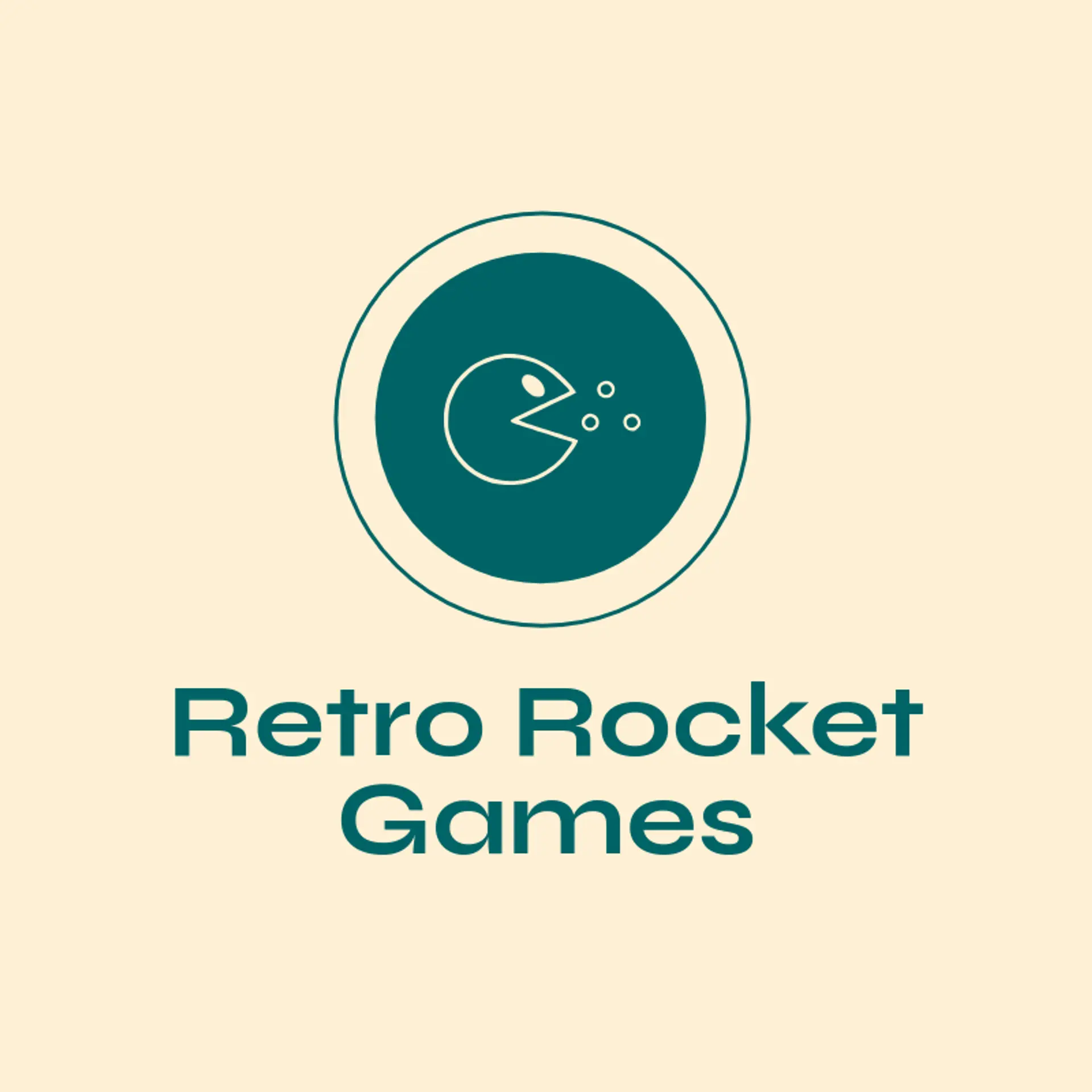 Retro Rocket Games logo for arcade