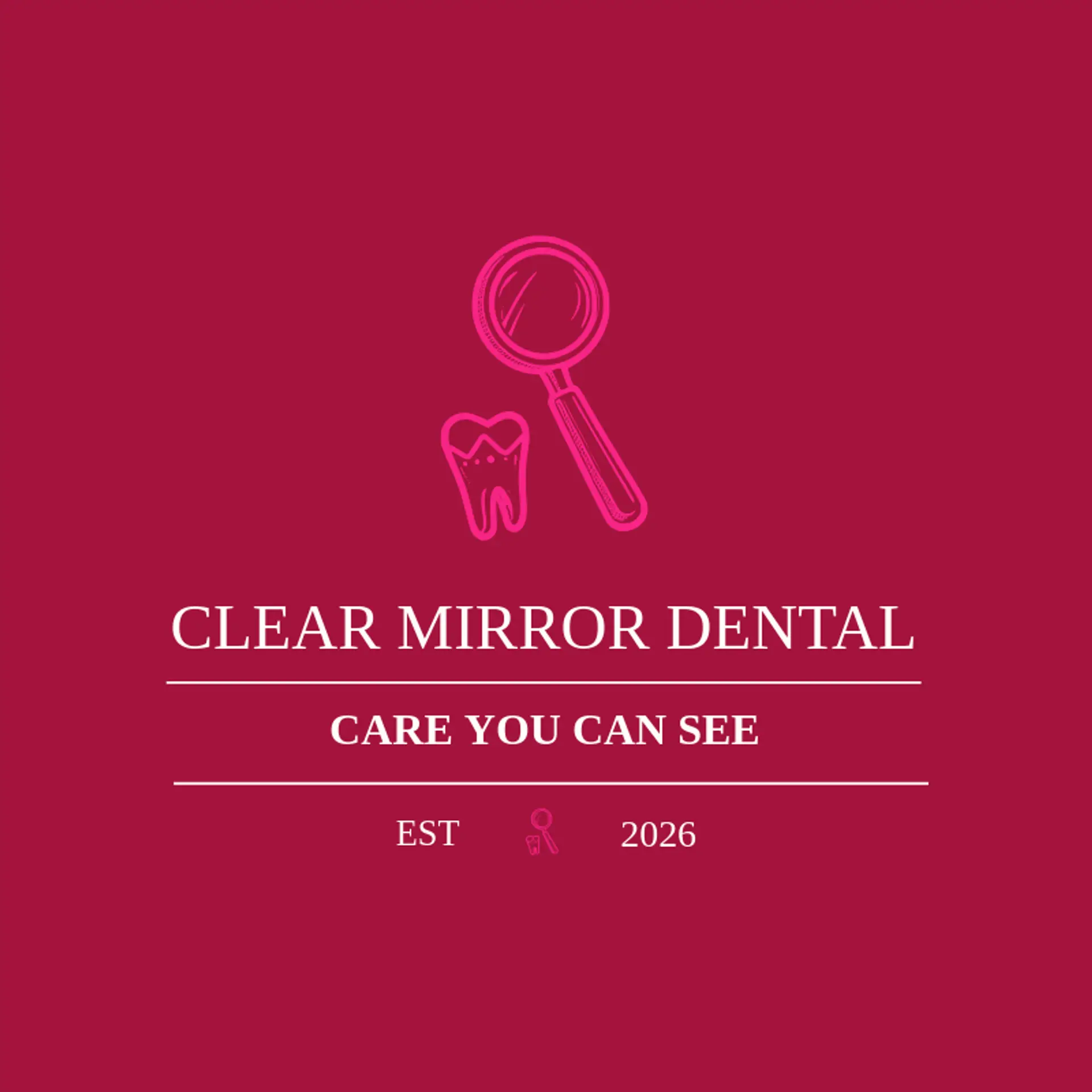 Clear Mirror Dental logo for dentist