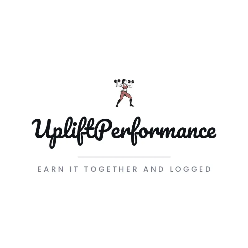 Brush script woman strength training logo for UpliftPerformance