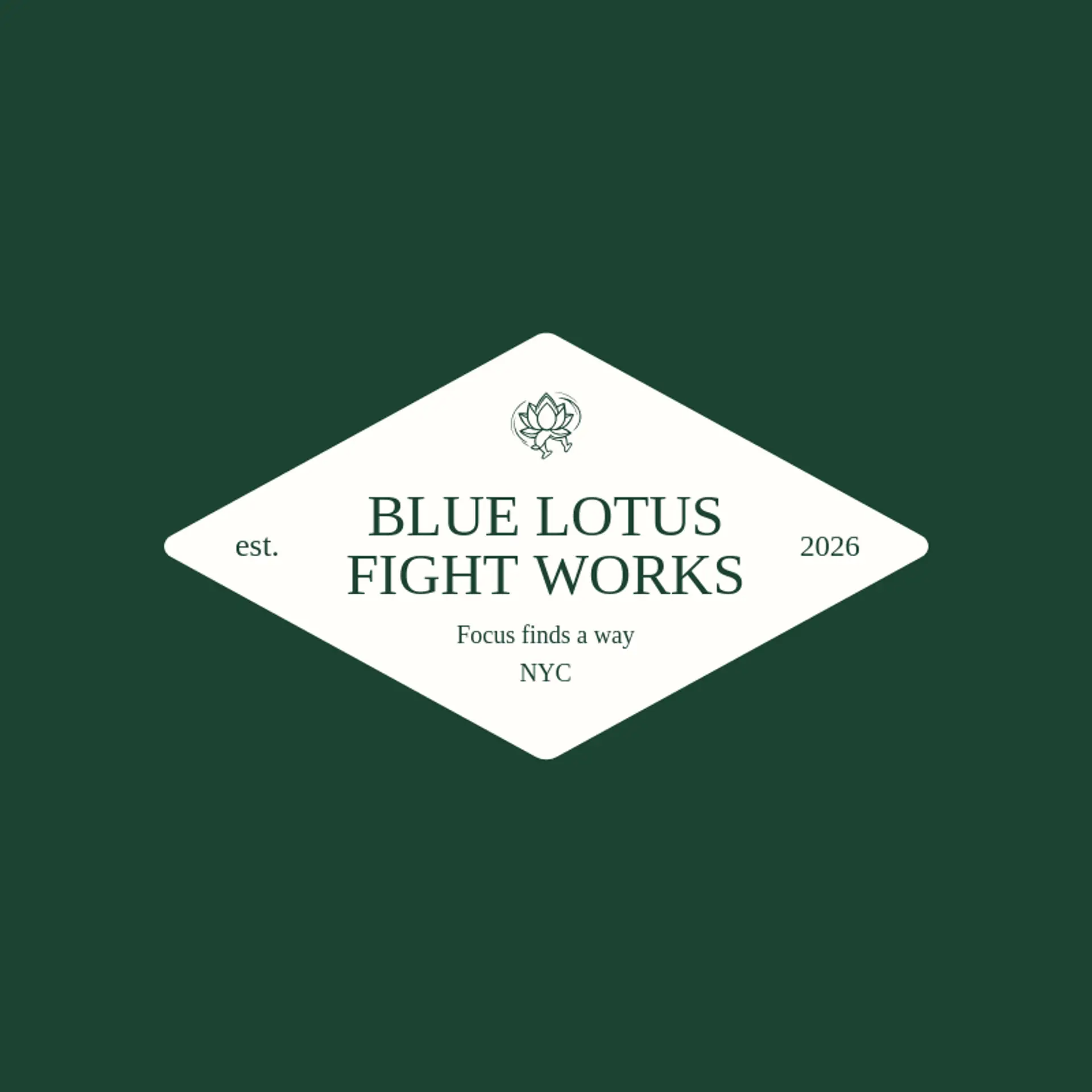 Blue Lotus Fight Works logo for muay thai