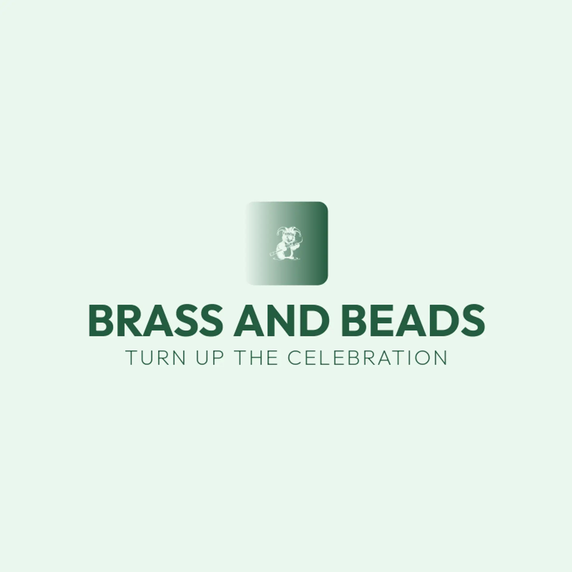 Brass and Beads logo for mardi gras
