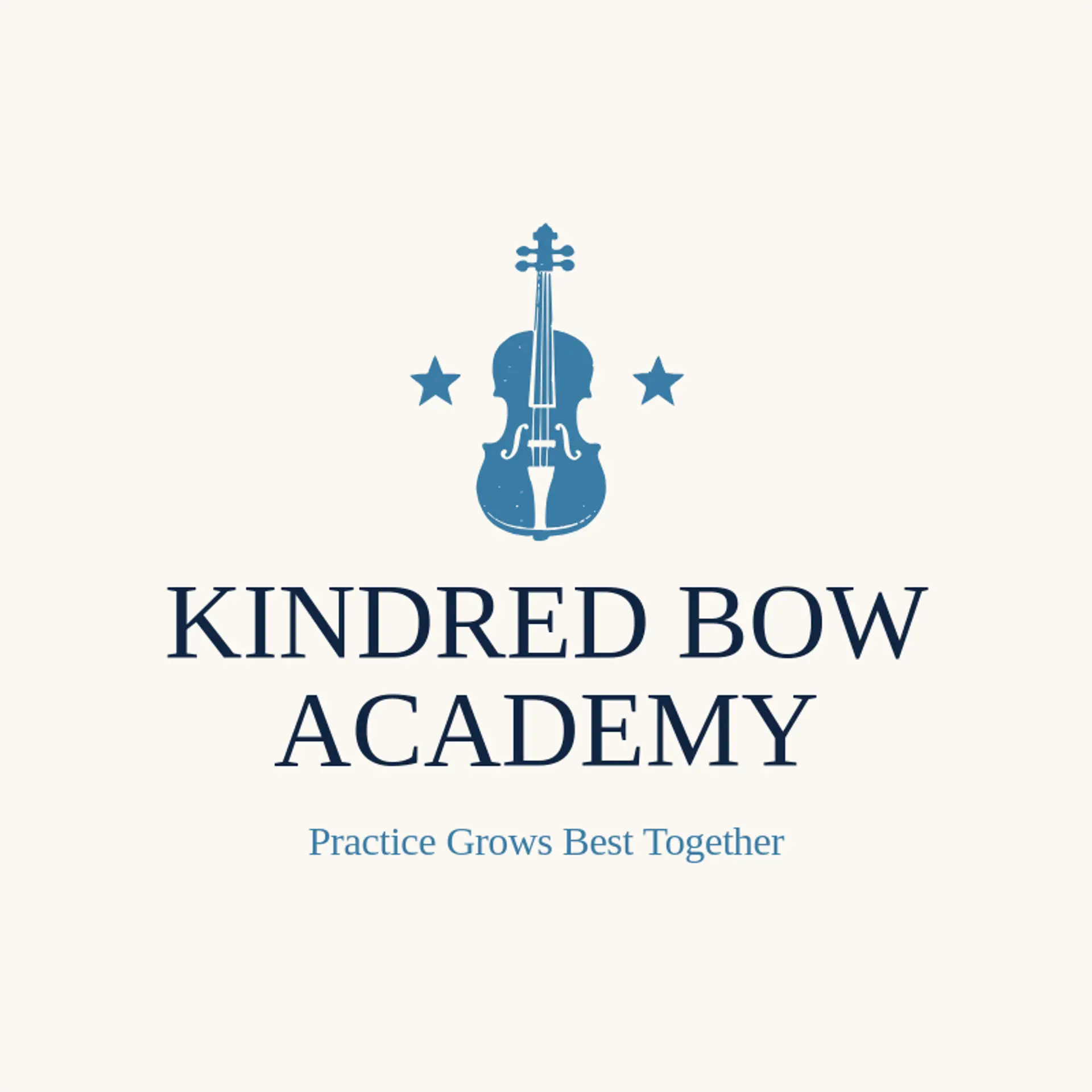 Kindred Bow Academy logo for violin
