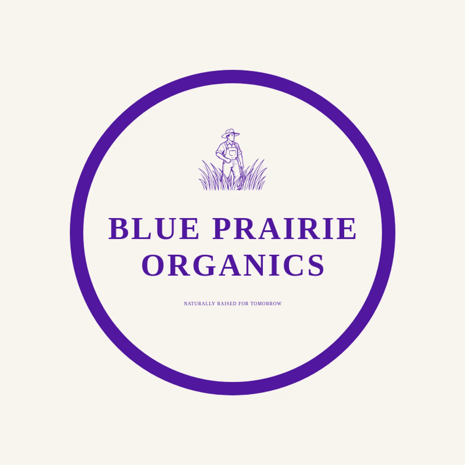 Blue Prairie Organics logo for farmer