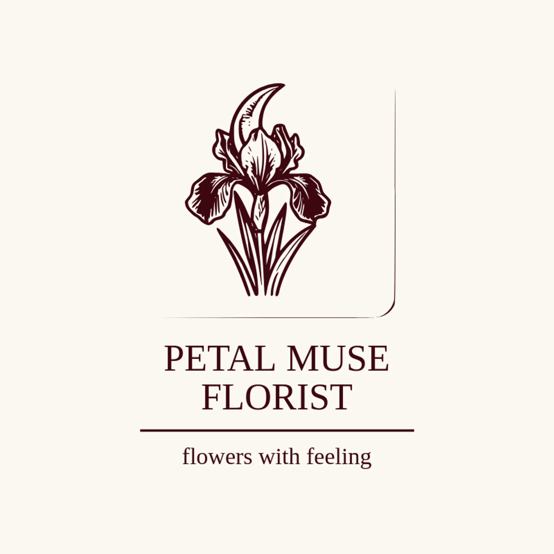Petal Muse Florist logo for iris