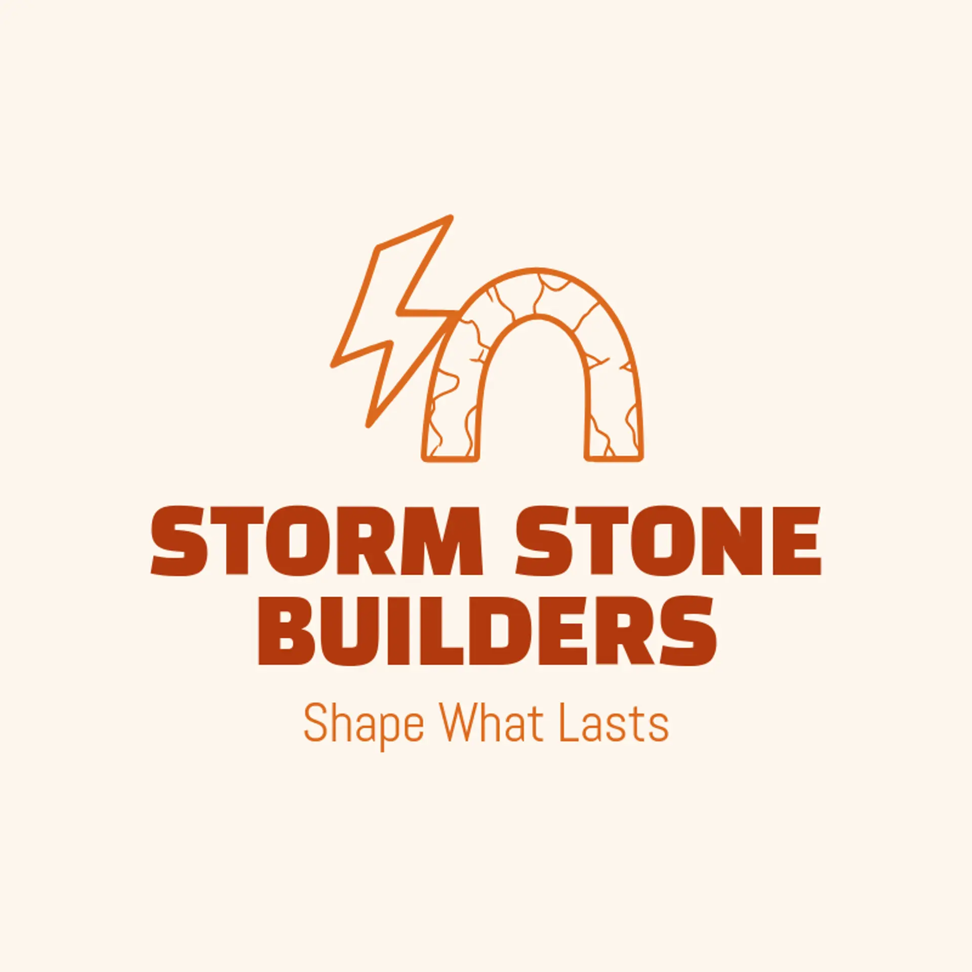 Storm Stone Builders logo for lightning