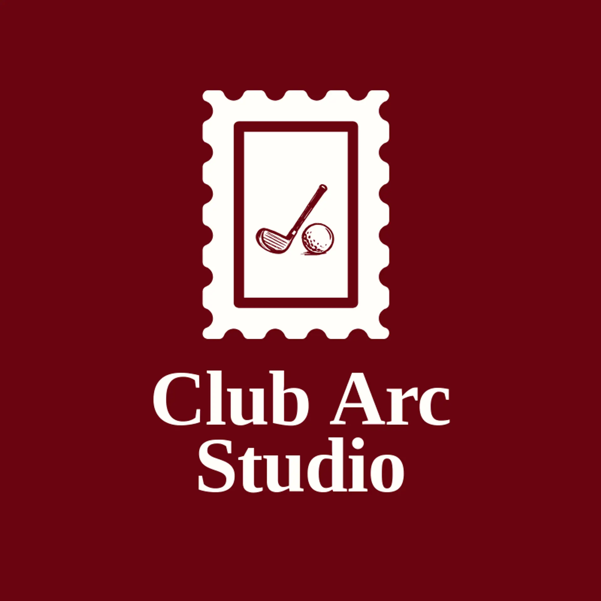 Club Arc Studio logo for golf ball