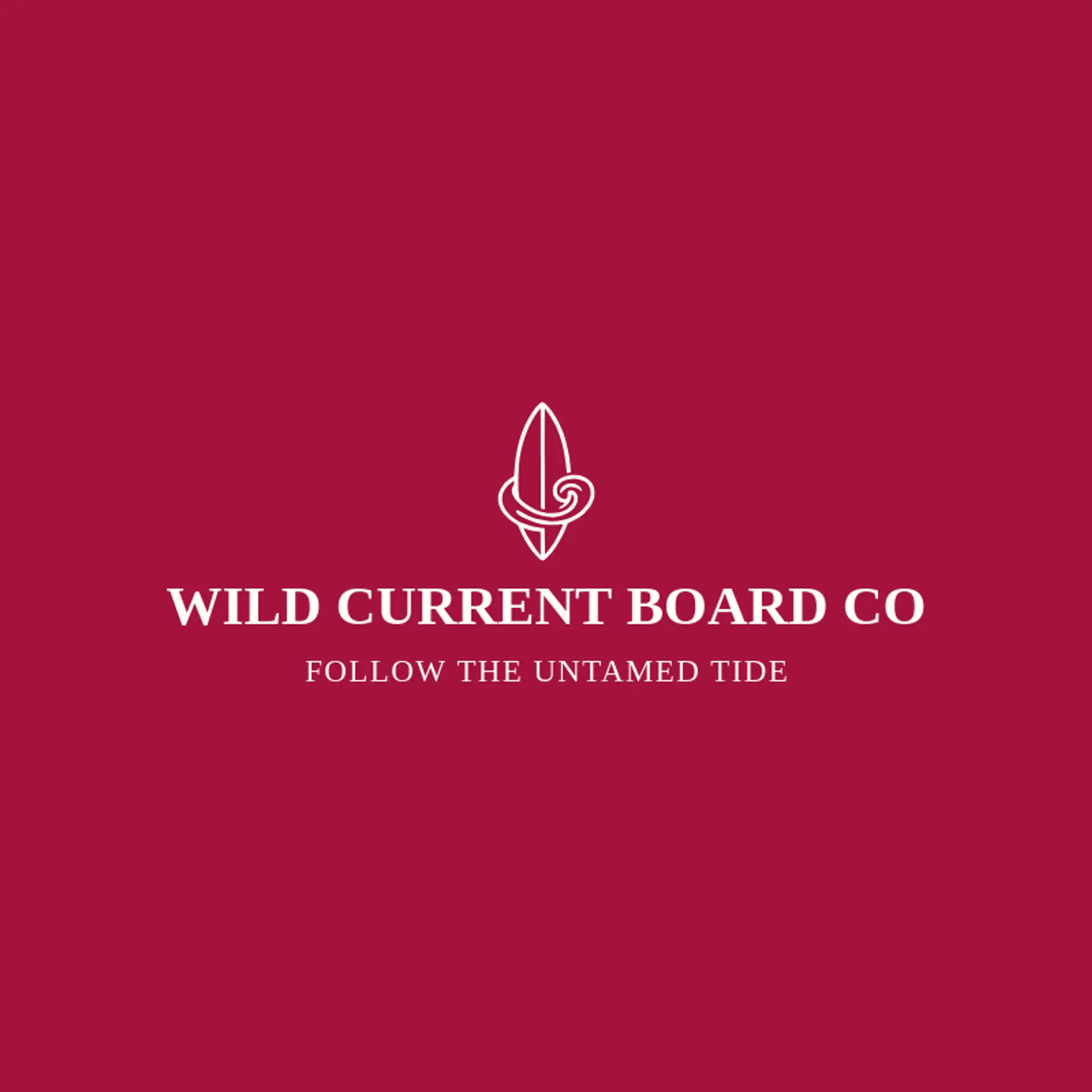 Wild Current Board Co logo for surfboard