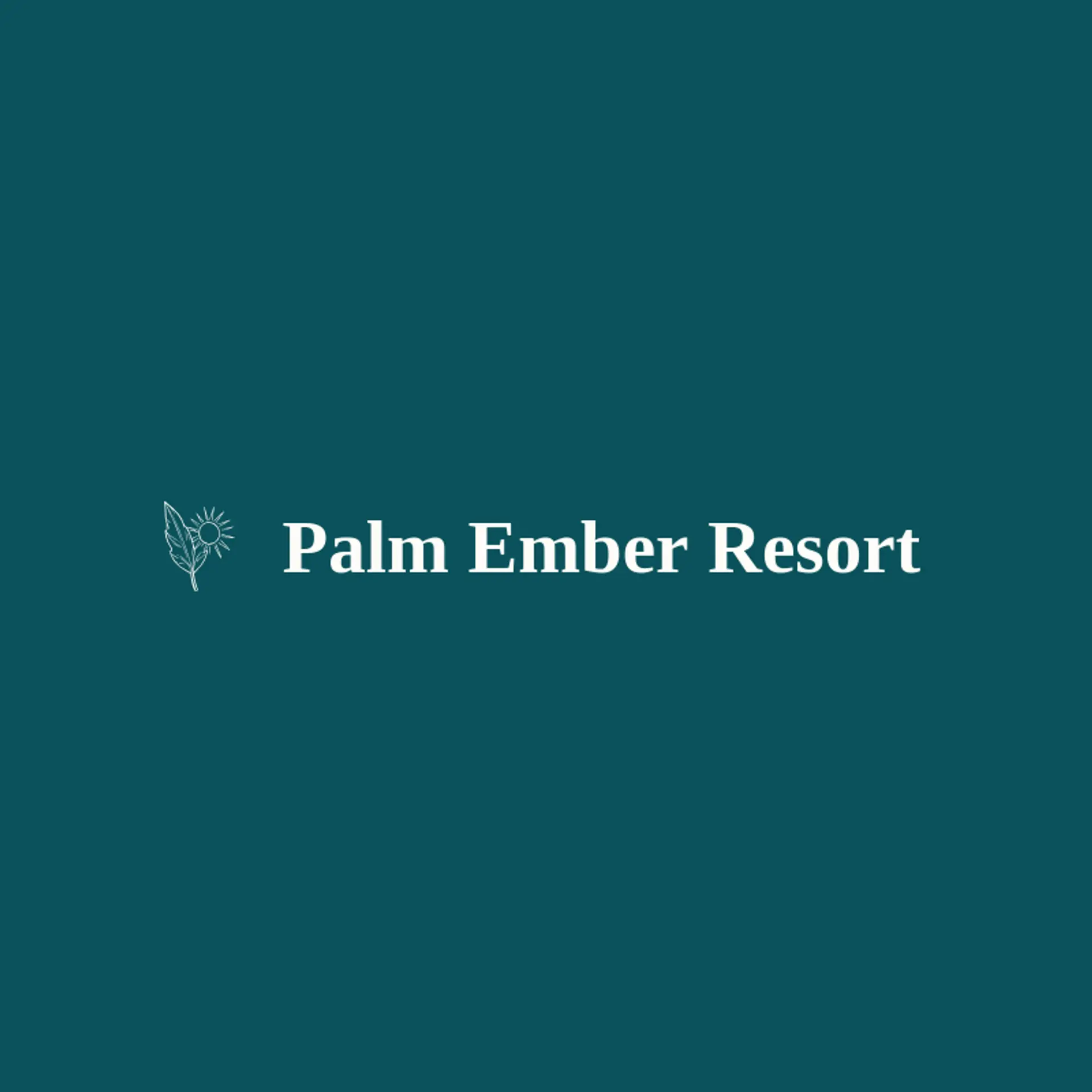 Palm Ember Resort logo for sunset