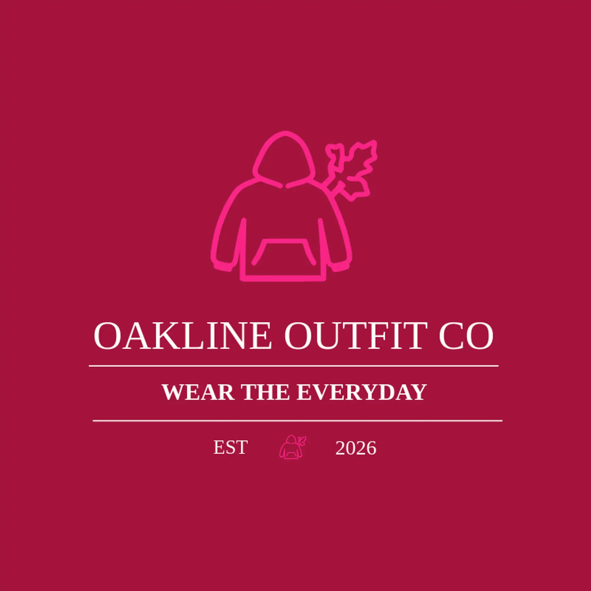 Oakline Outfit Co logo for hoodie