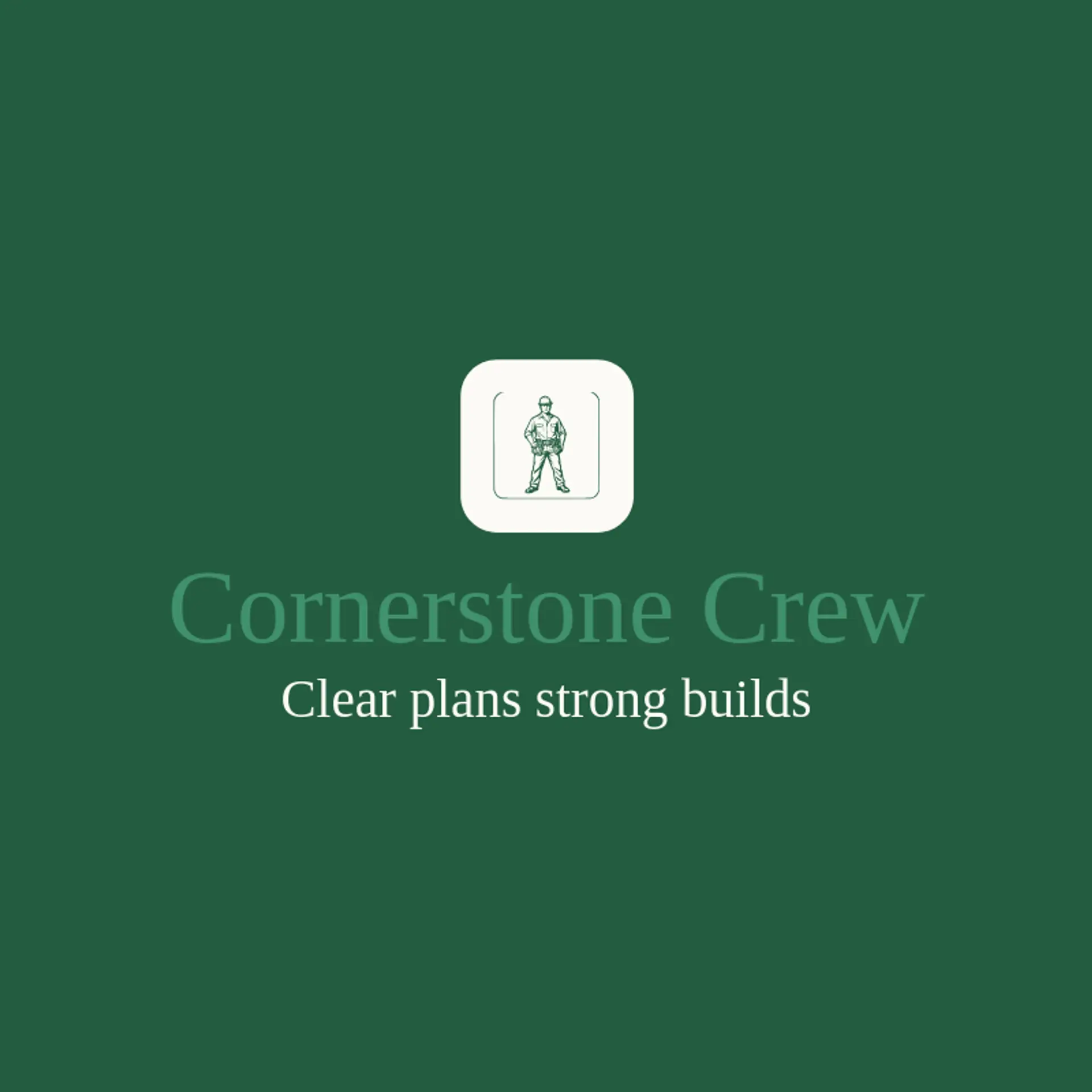 Cornerstone Crew logo for general contractor