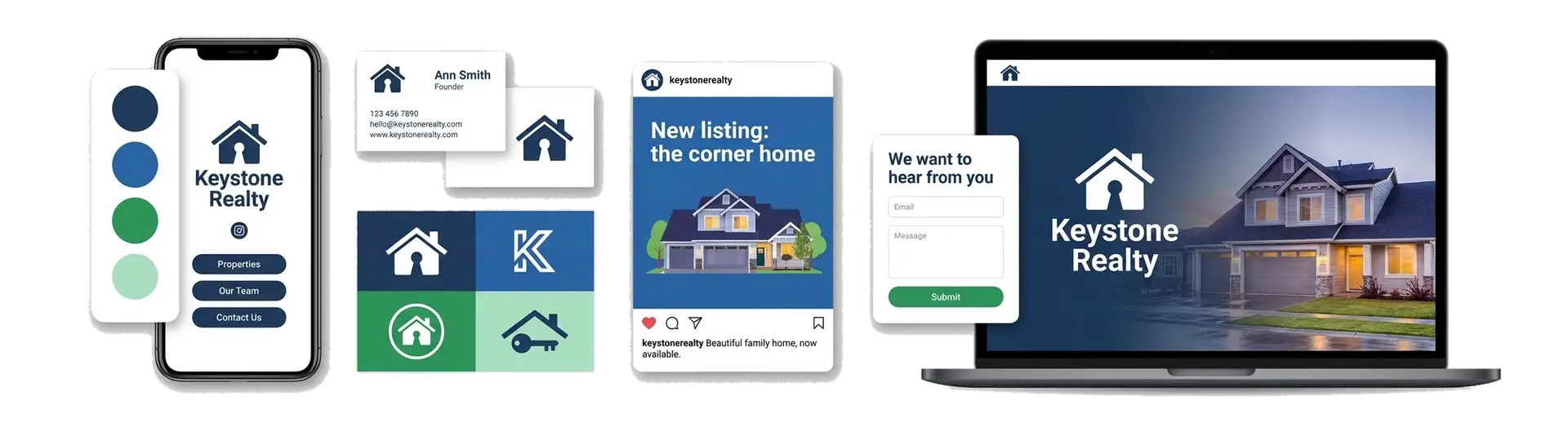 real estate logo maker showcase brand on LOGO.com