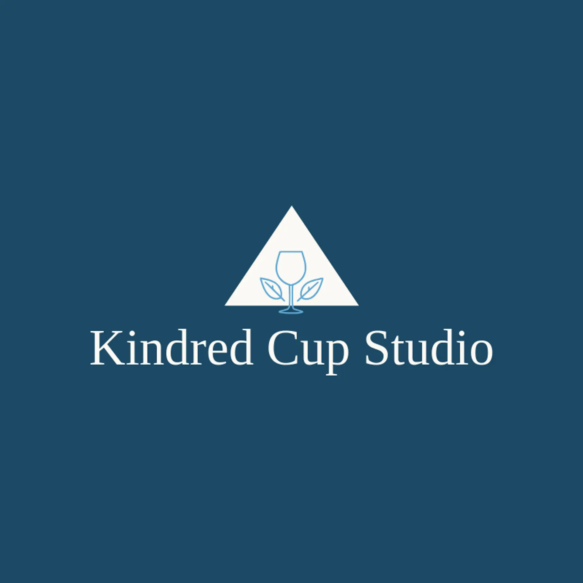 Kindred Cup Studio logo for wine glass