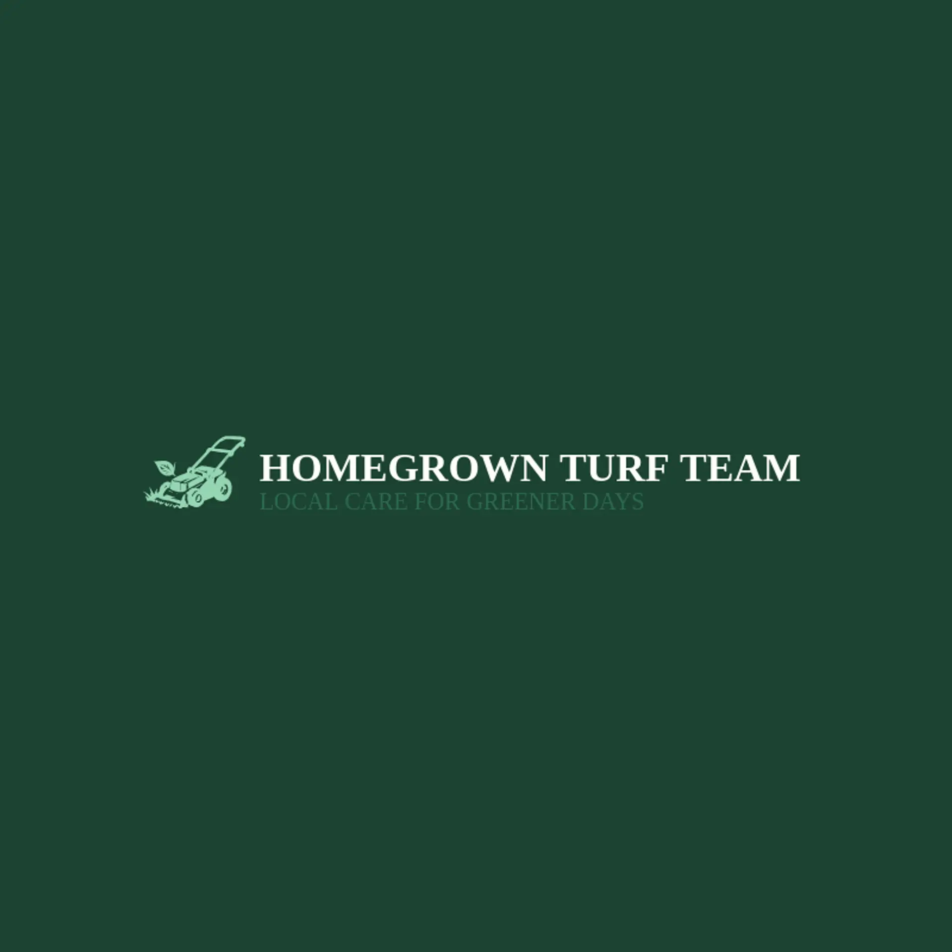 Homegrown Turf Team logo for lawn mowing