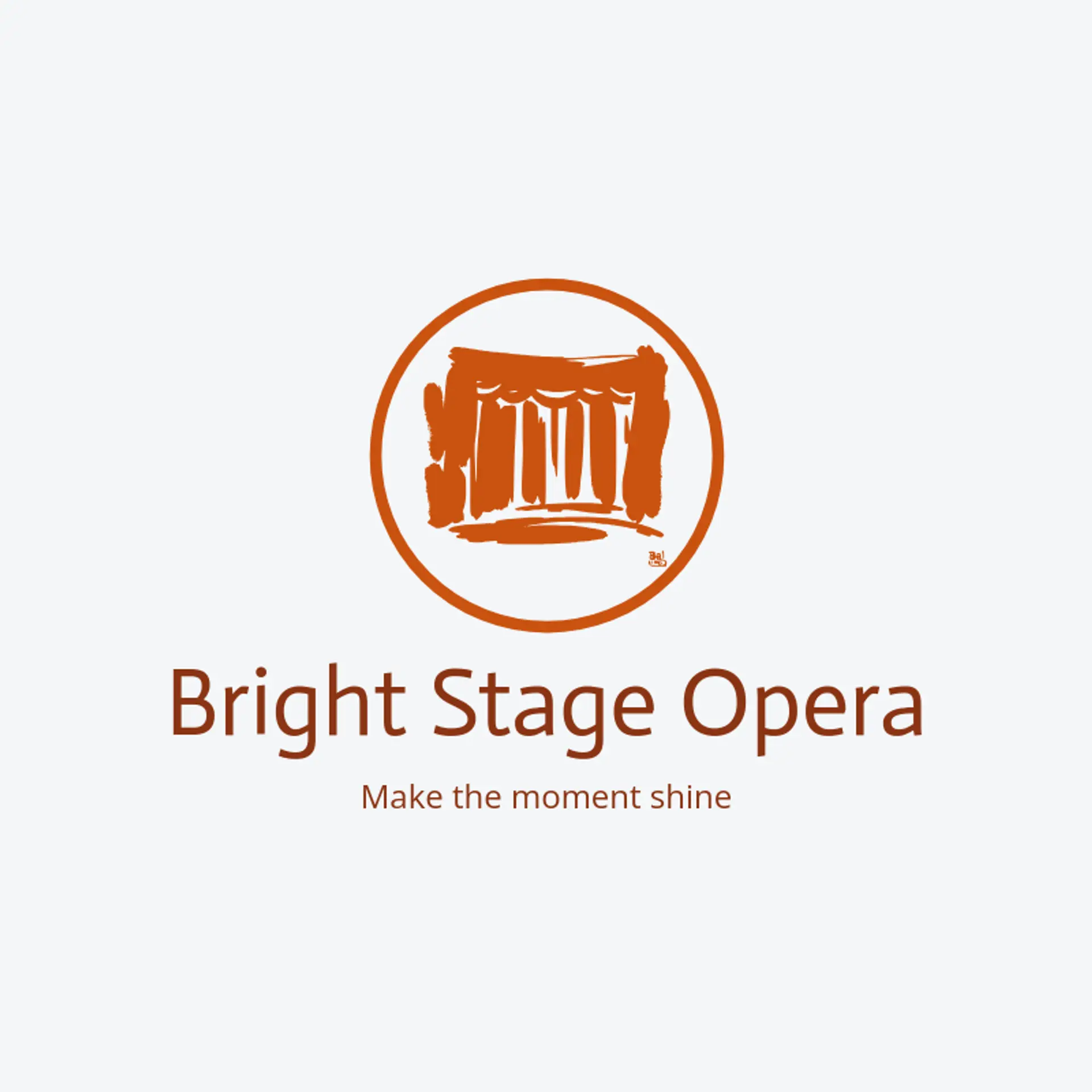 Bright Stage Opera logo for opera