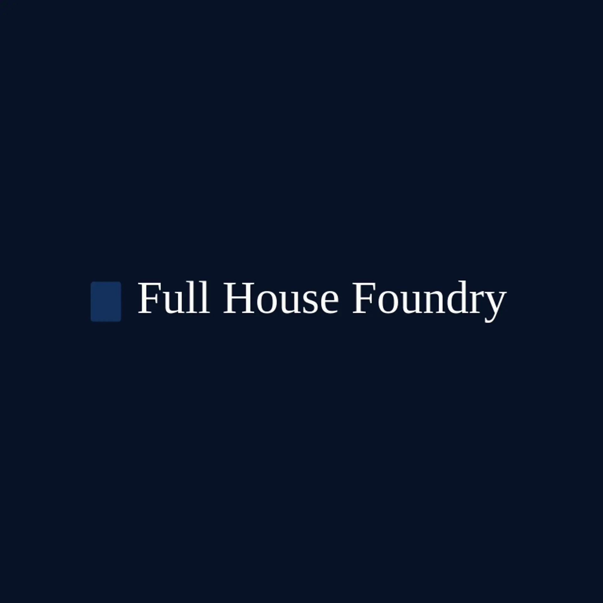 Full House Foundry logo for playing cards