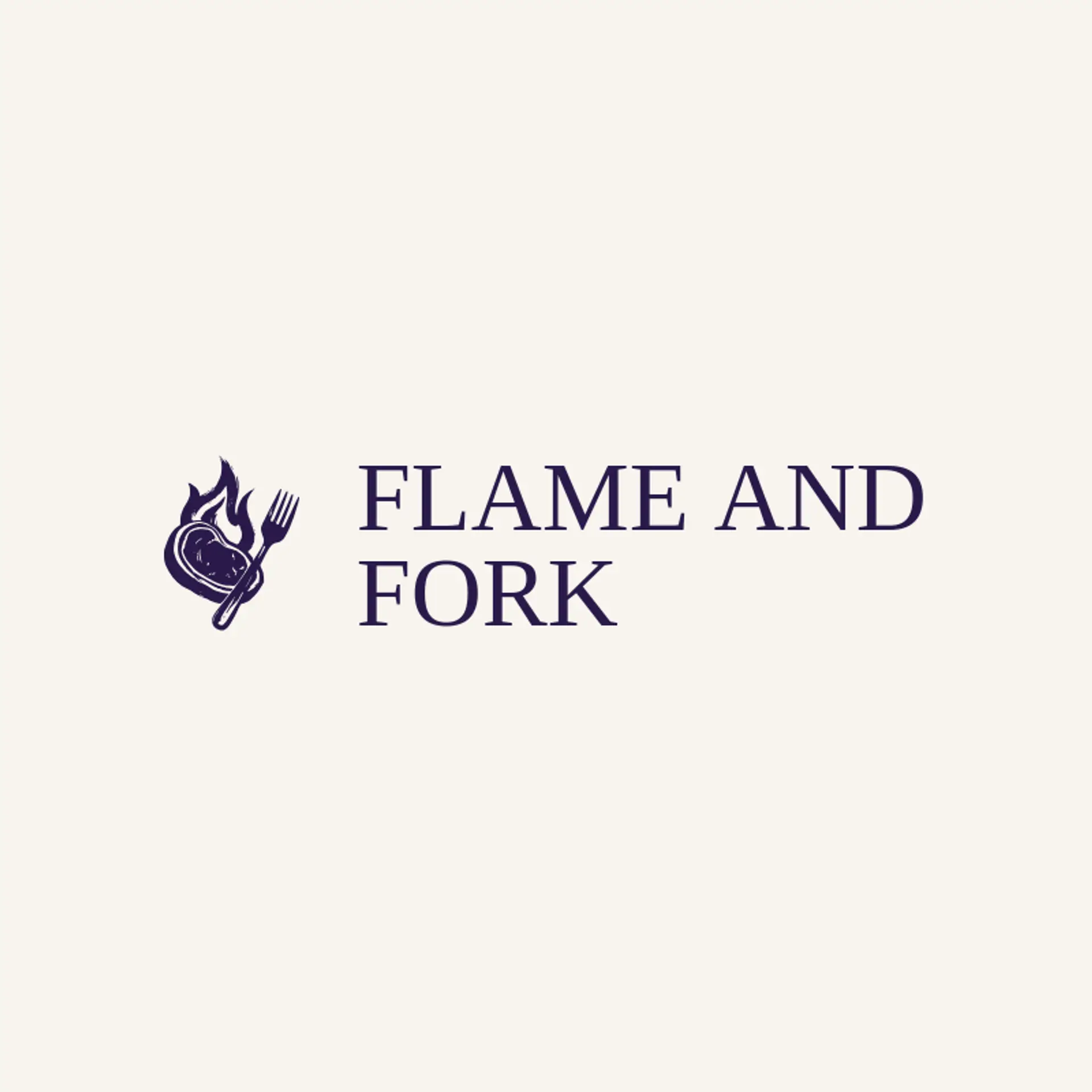 Flame and Fork logo for steakhouse
