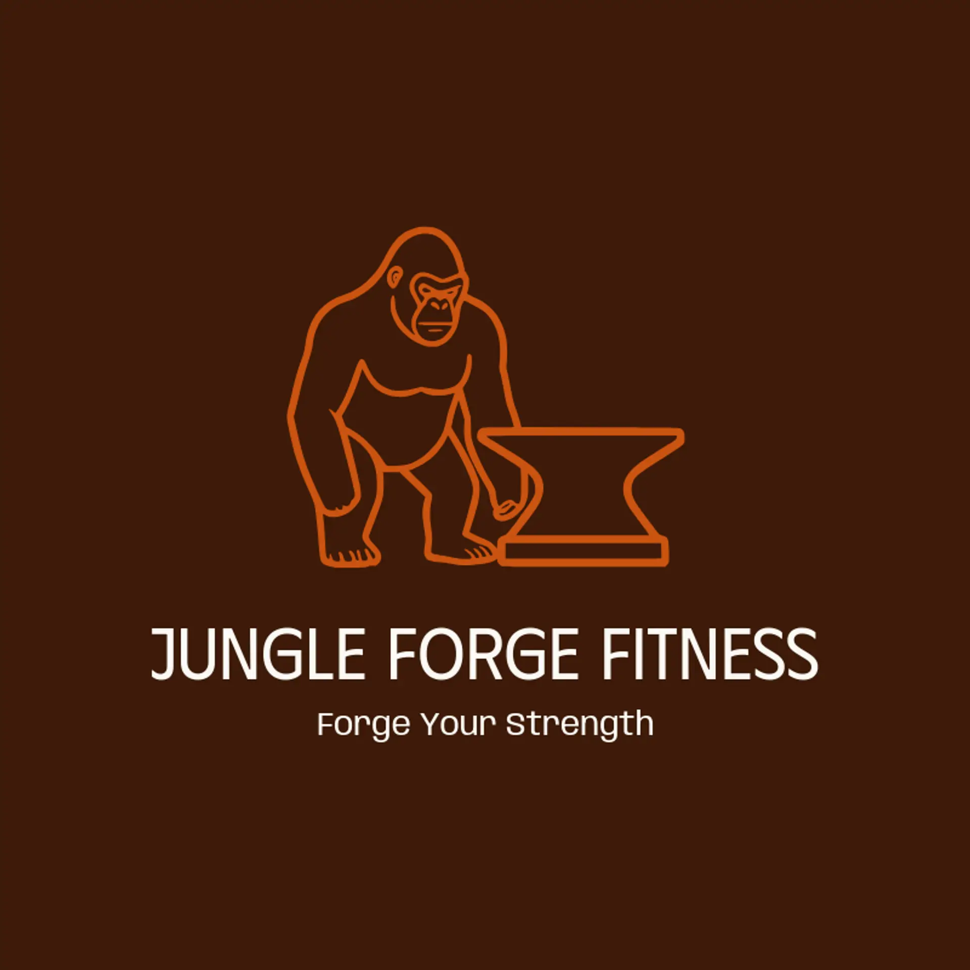 Jungle Forge Fitness logo for gorilla