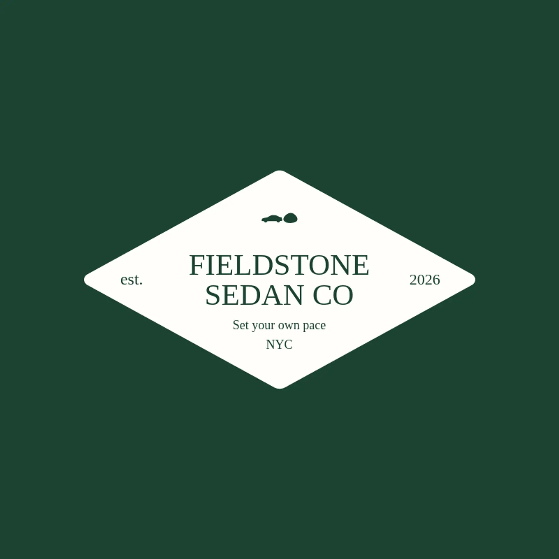 Fieldstone Sedan Co logo for sedan