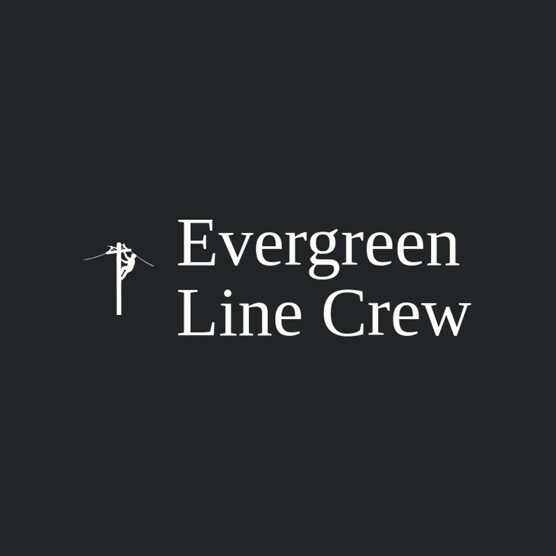 Evergreen Line Crew logo for lineman