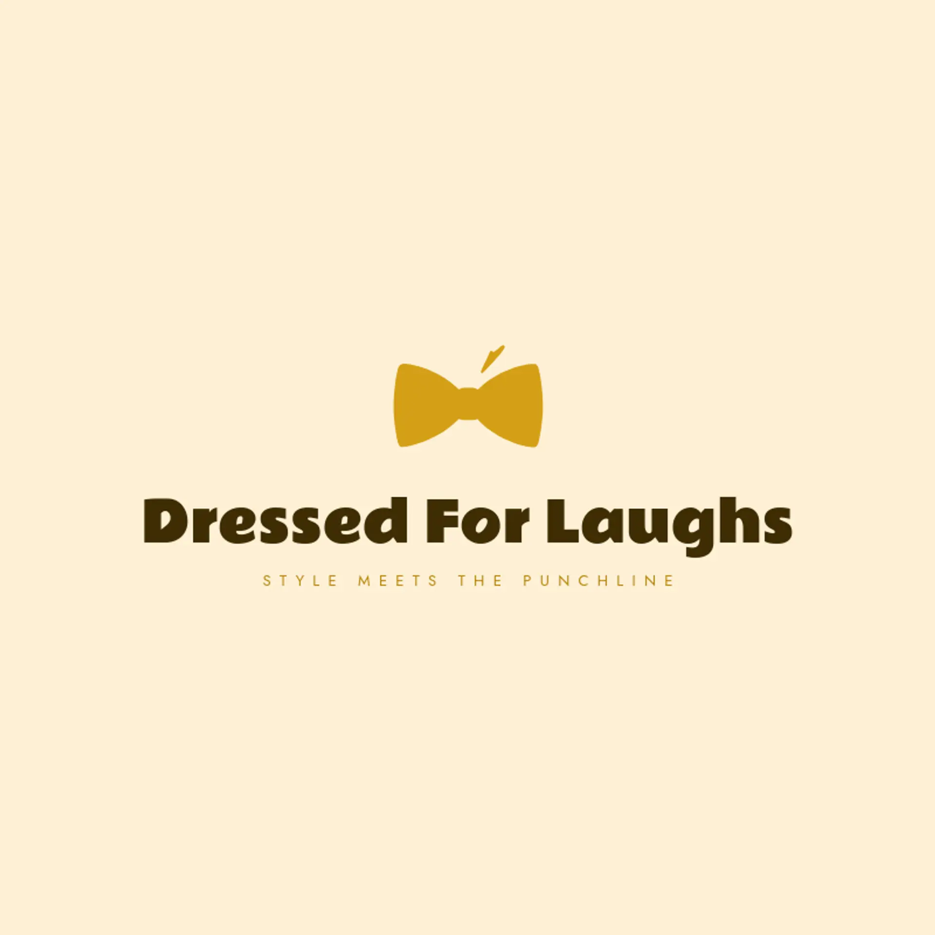 Dressed For Laughs logo for comedy