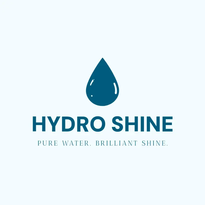 The pressure washing name Hydro Shine as a branded logo with a single color icon