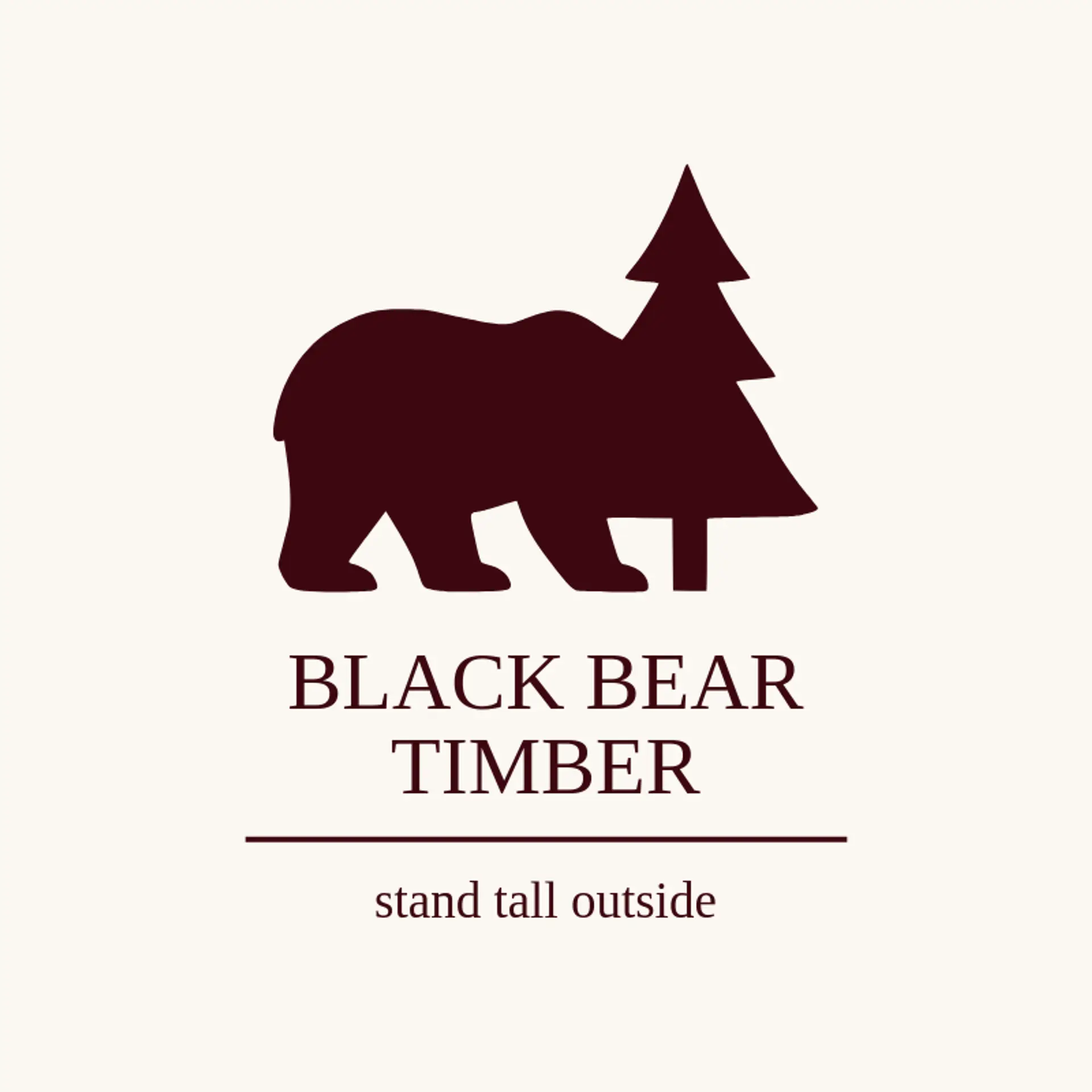 Black Bear Timber logo for pine tree