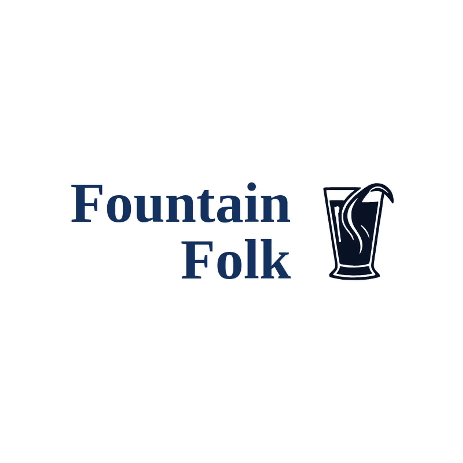 Fountain Folk logo for drink