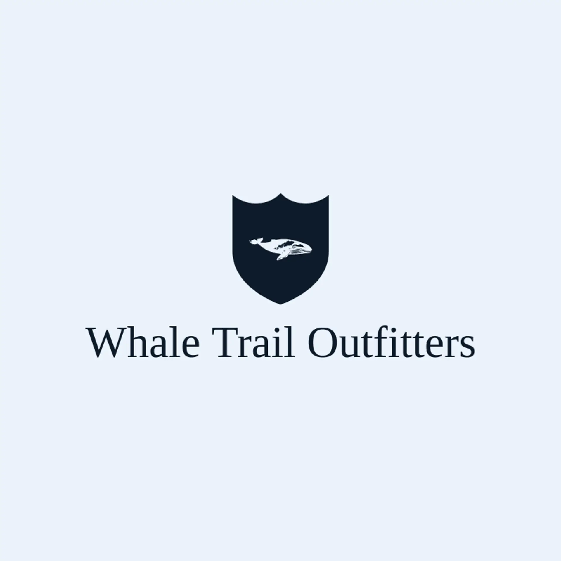 Whale Trail Outfitters logo for whale
